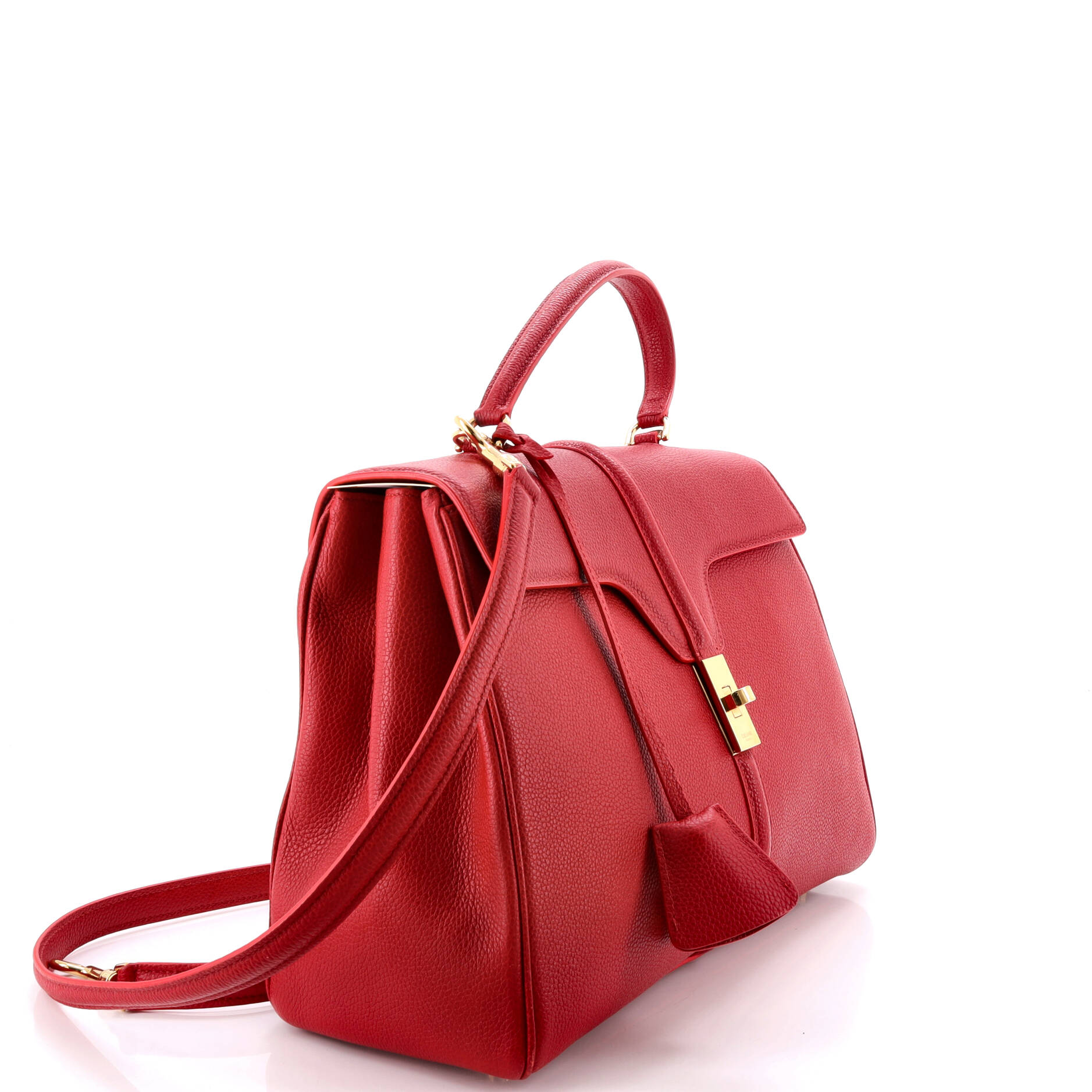 16 Top Handle Bag Grained Calfskin Medium