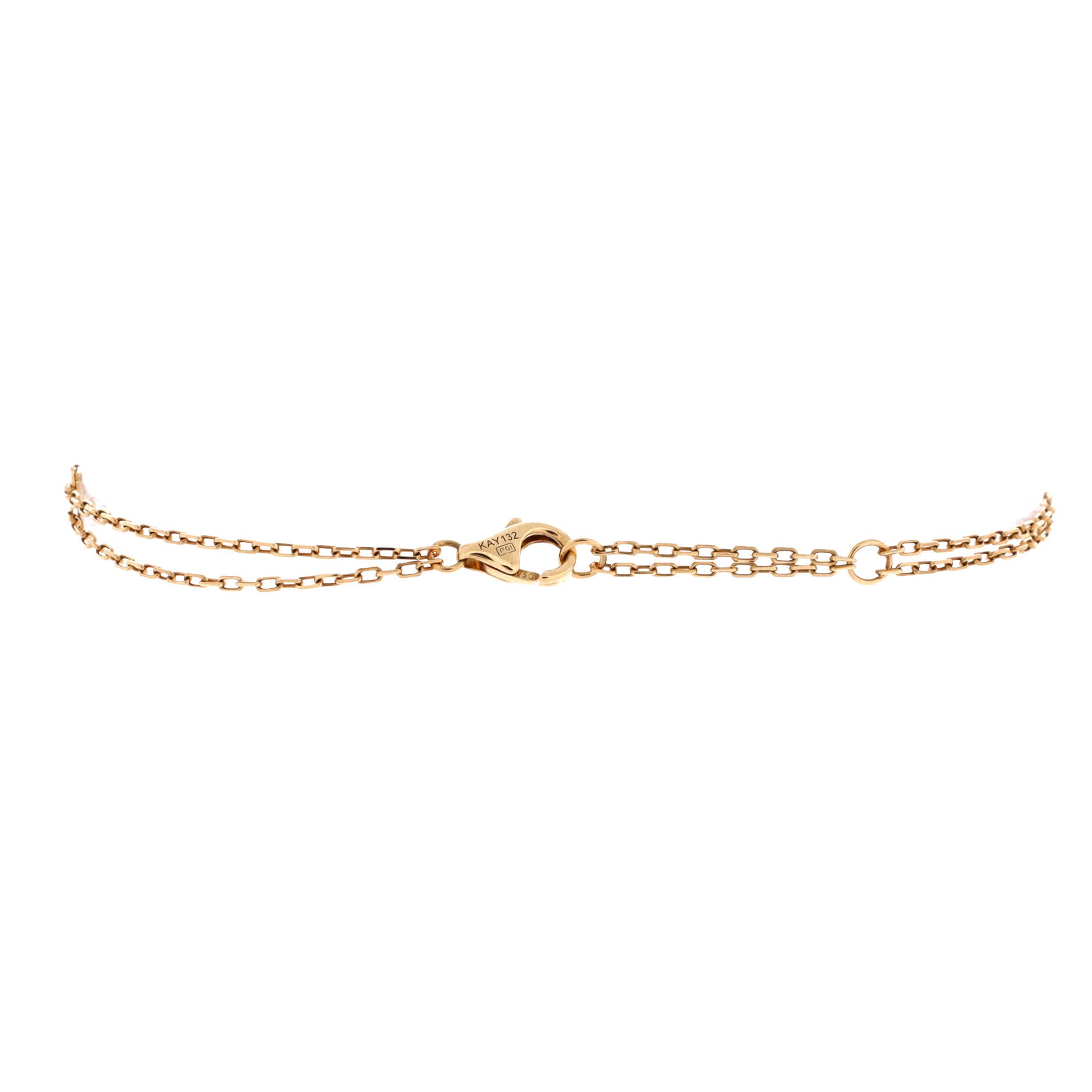 2 Diamonds Love Bracelet 18K Yellow Gold with Diamonds