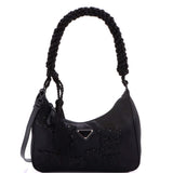 Re-Edition Shoulder Bag Embellished Tessuto Small