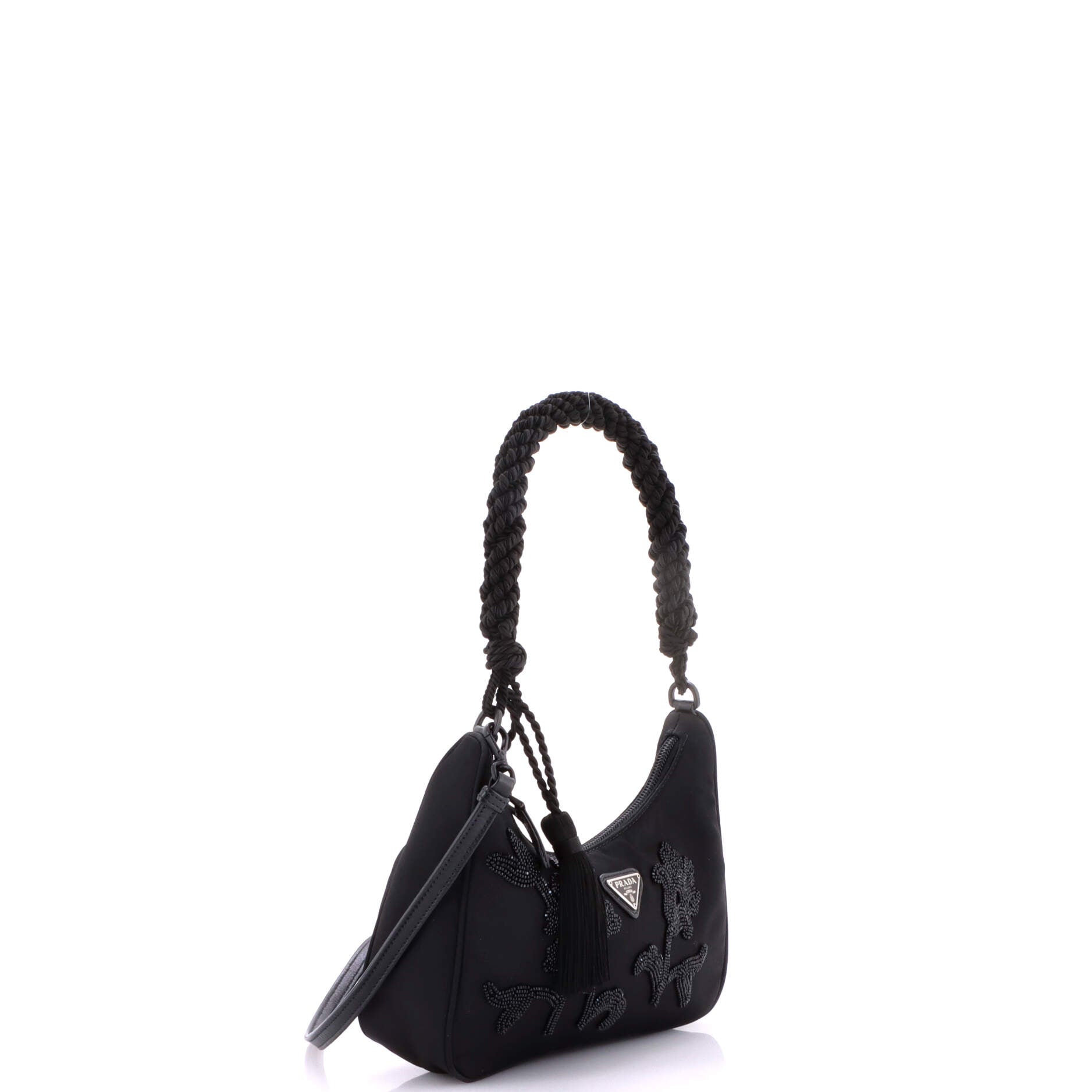 Re-Edition Shoulder Bag Embellished Tessuto Small