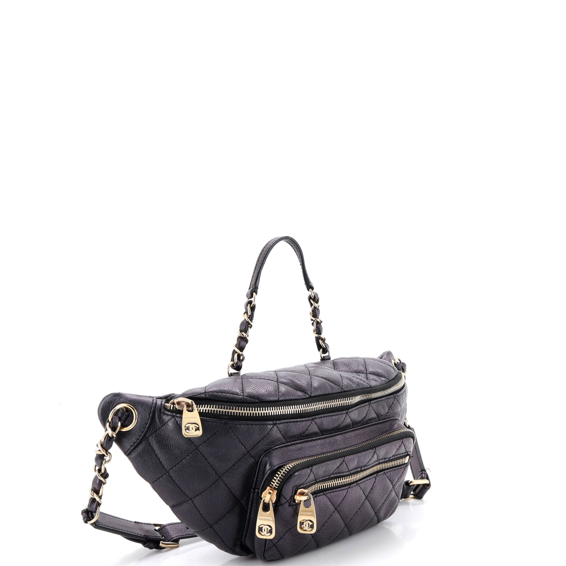 All About Waist Bag Quilted Iridescent Calfskin Medium