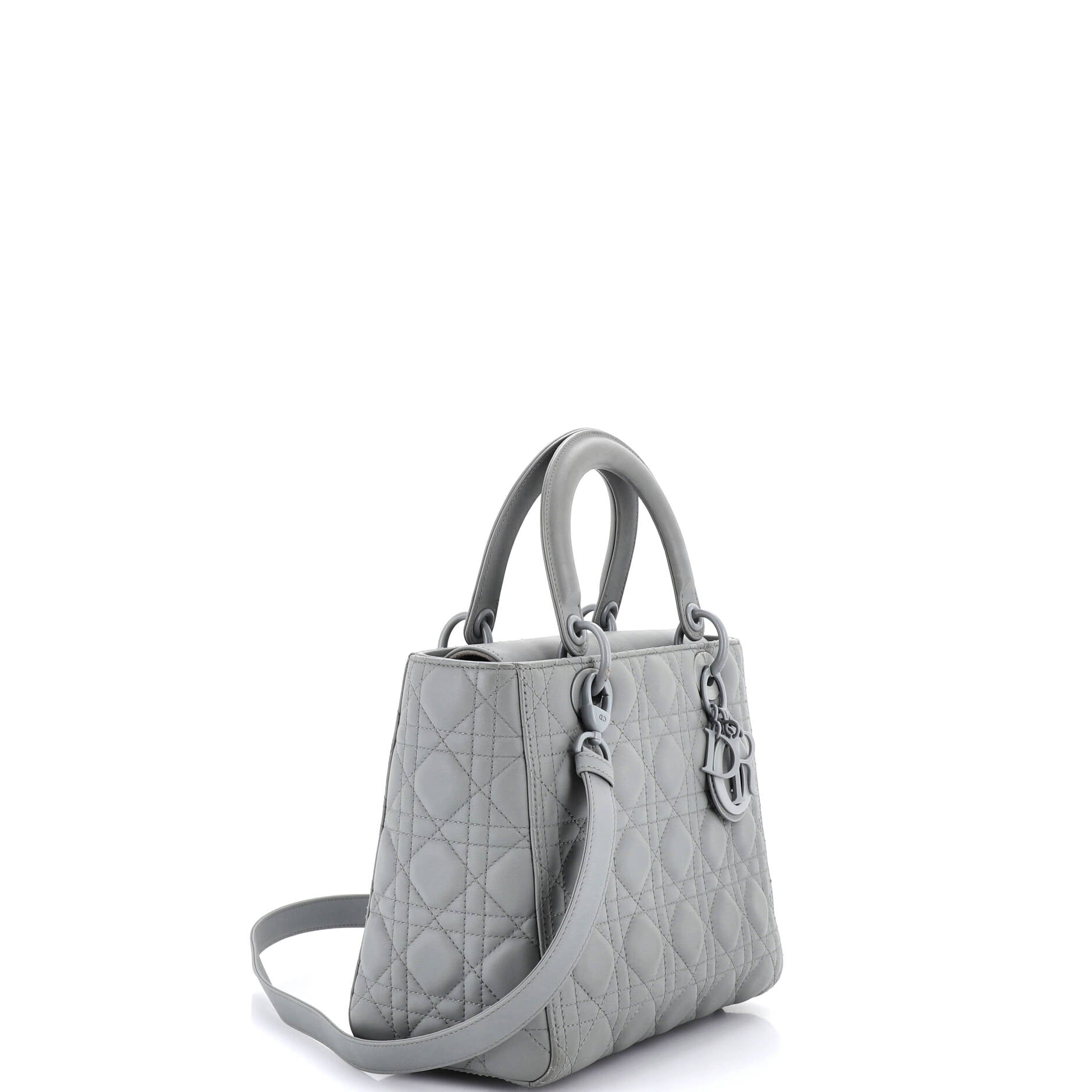 Ultra Matte Lady Dior Bag Cannage Quilt Calfskin Medium