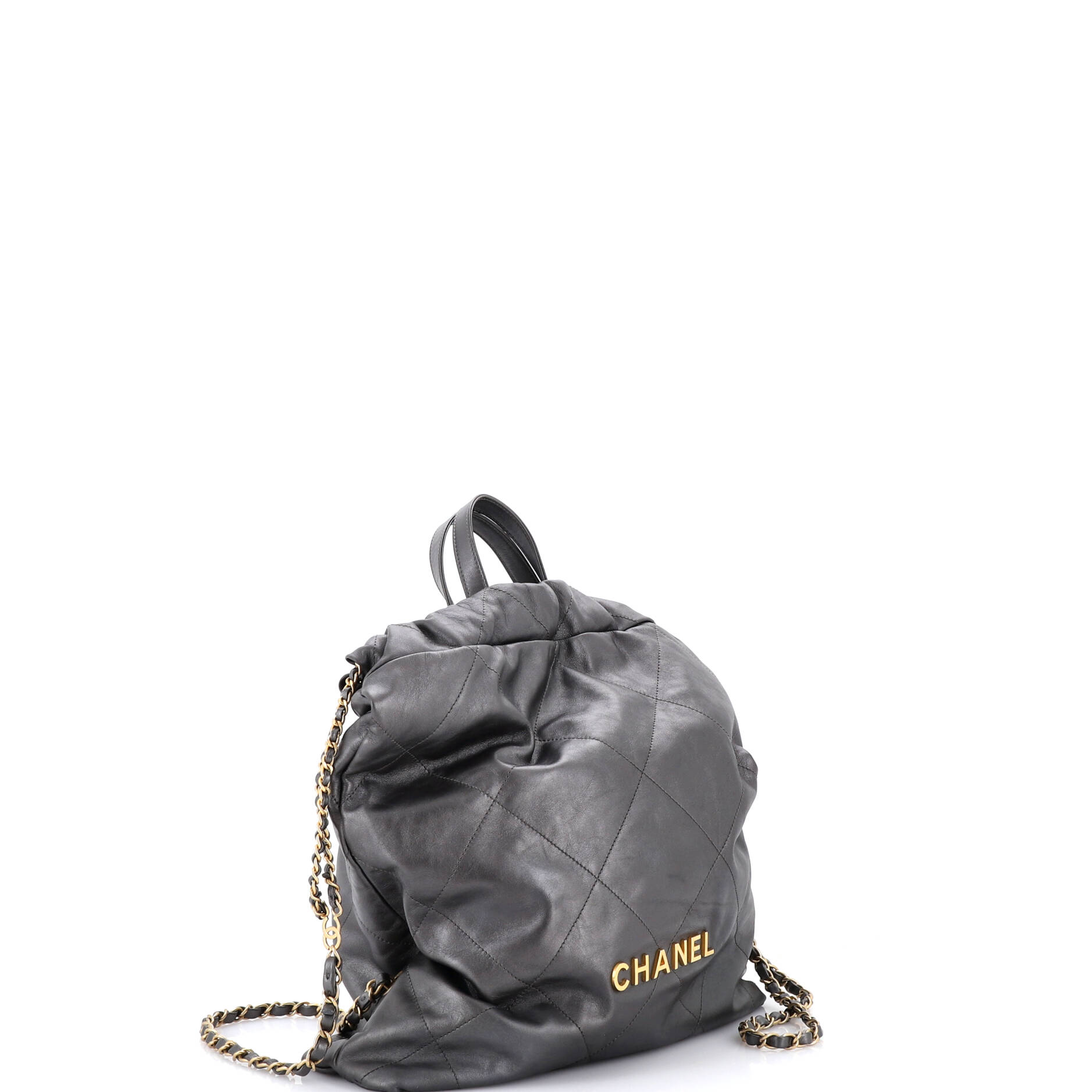 22 Chain Backpack Quilted Calfskin Large