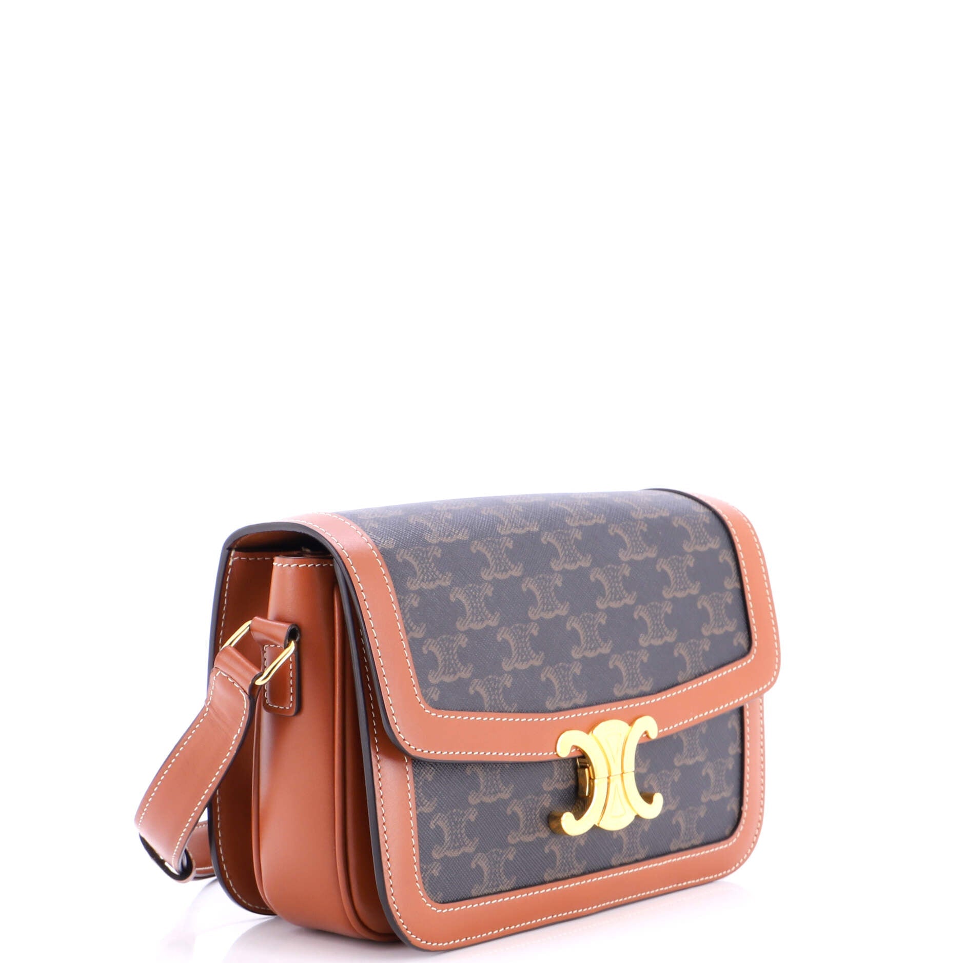 Triomphe Shoulder Bag Triomphe Coated Canvas Medium