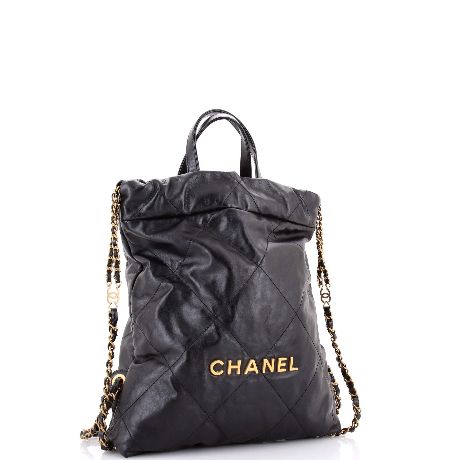 22 Chain Backpack Quilted Calfskin Medium