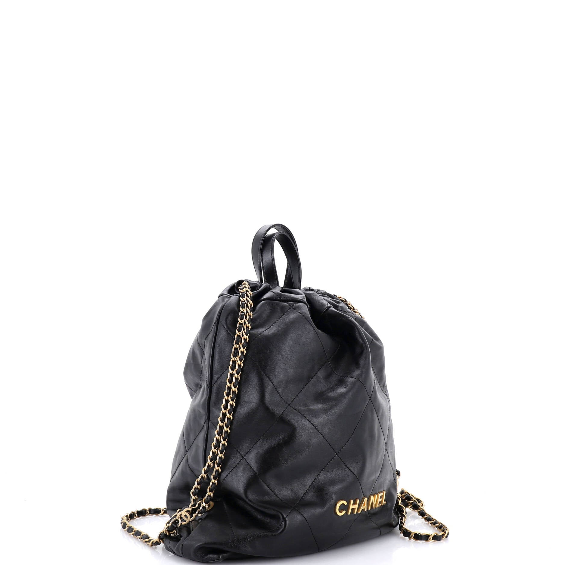 22 Chain Backpack Quilted Calfskin Large