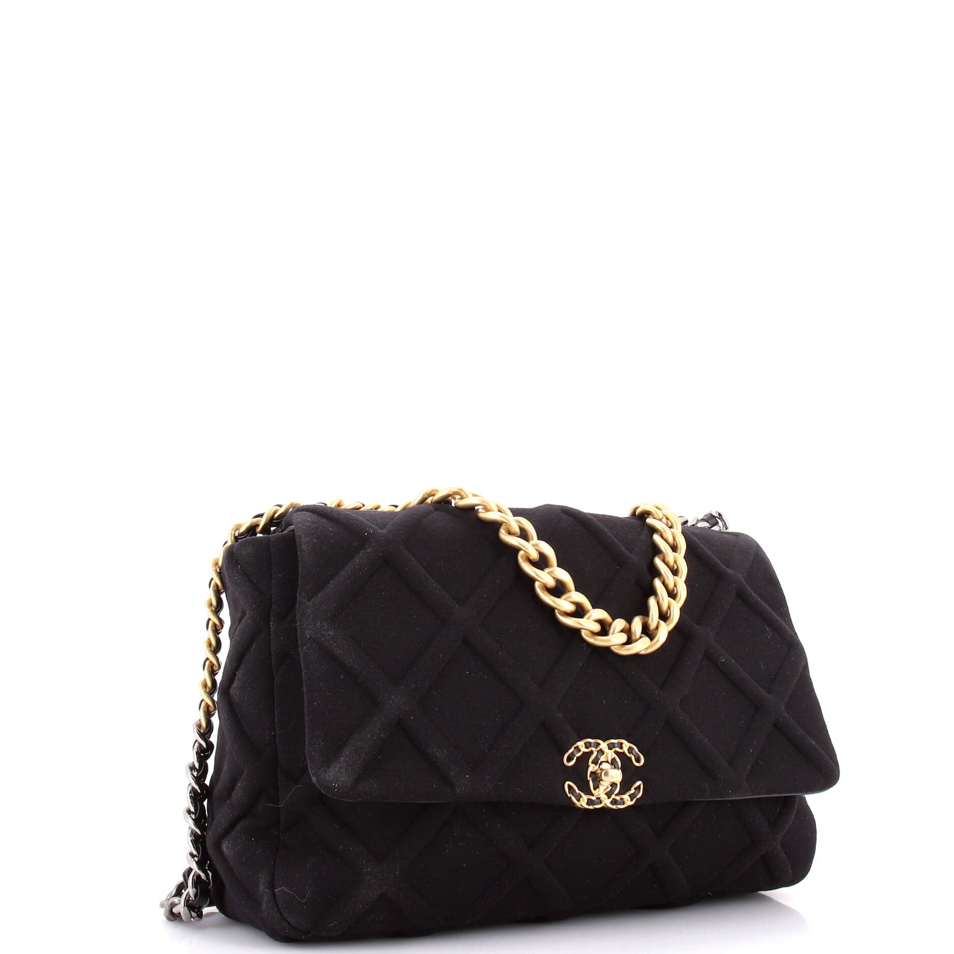 19 Flap Bag Quilted Jersey Maxi