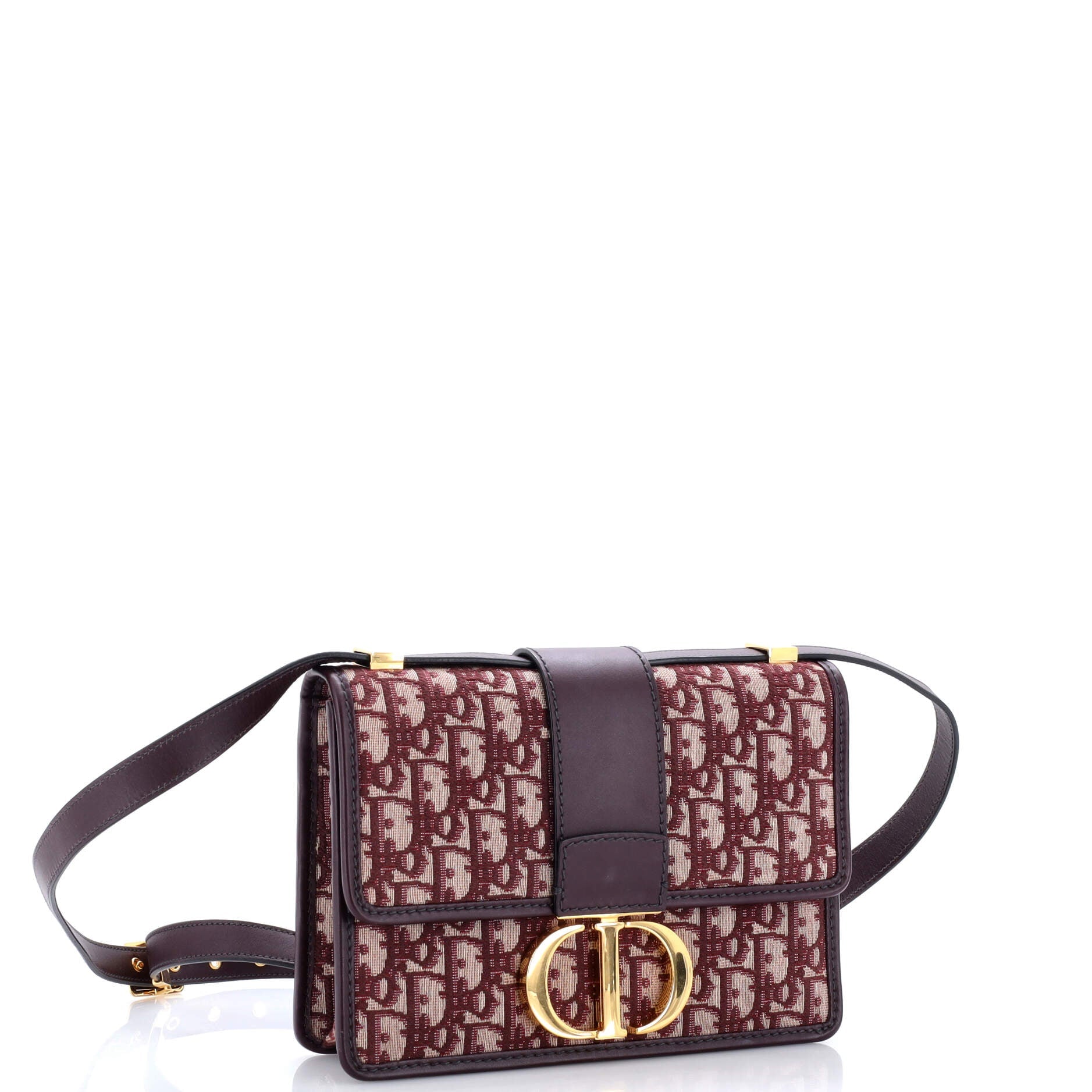 30 Montaigne Flap Bag Oblique Canvas