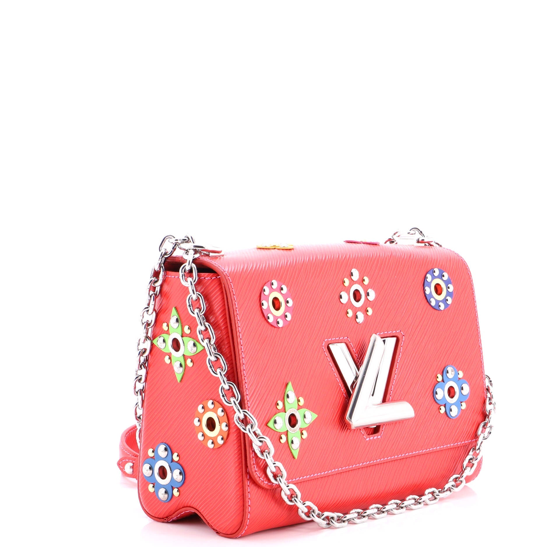 Twist Handbag Limited Edition Flower Embellished Epi Leather MM
