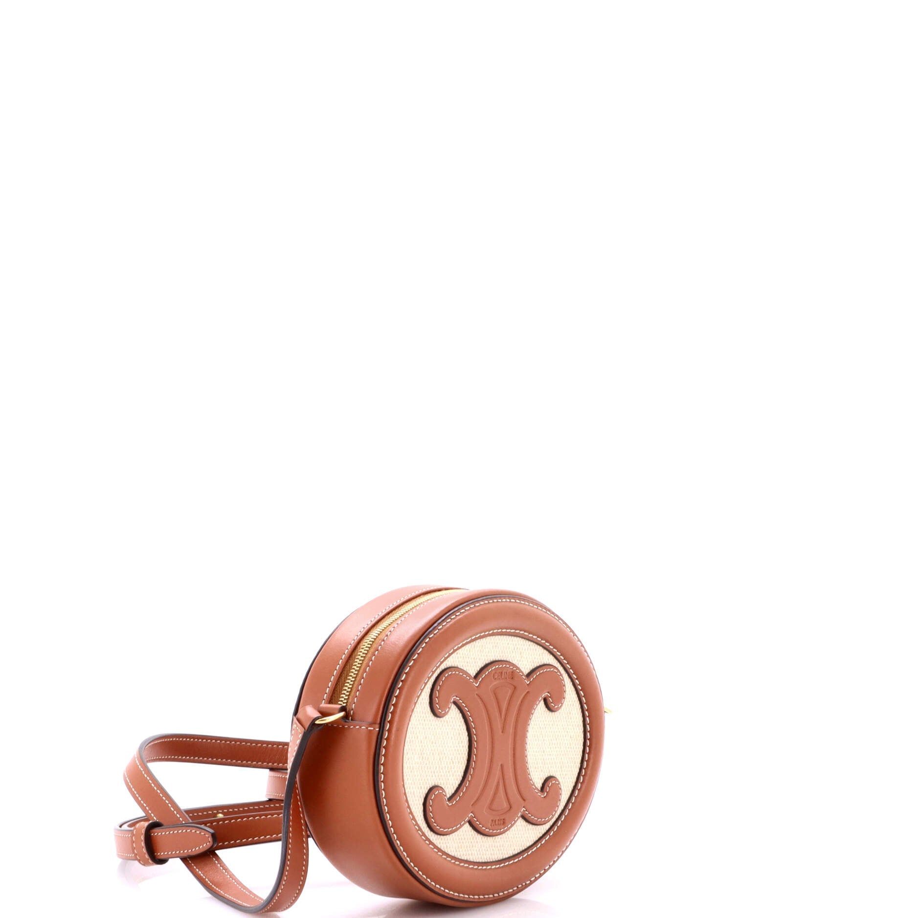 Triomphe Oval Crossbody Bag Canvas and Leather