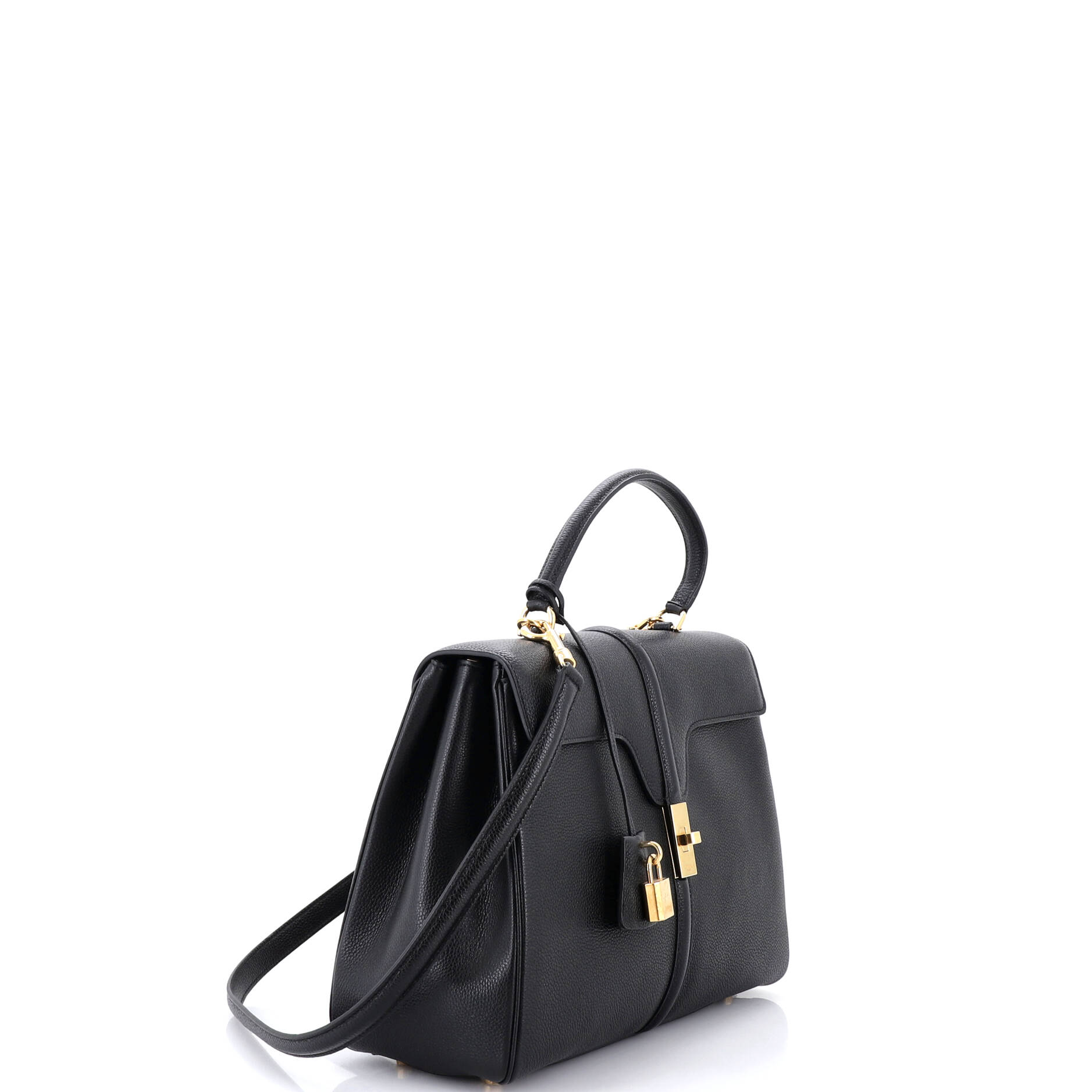 16 Top Handle Bag Grained Calfskin Medium