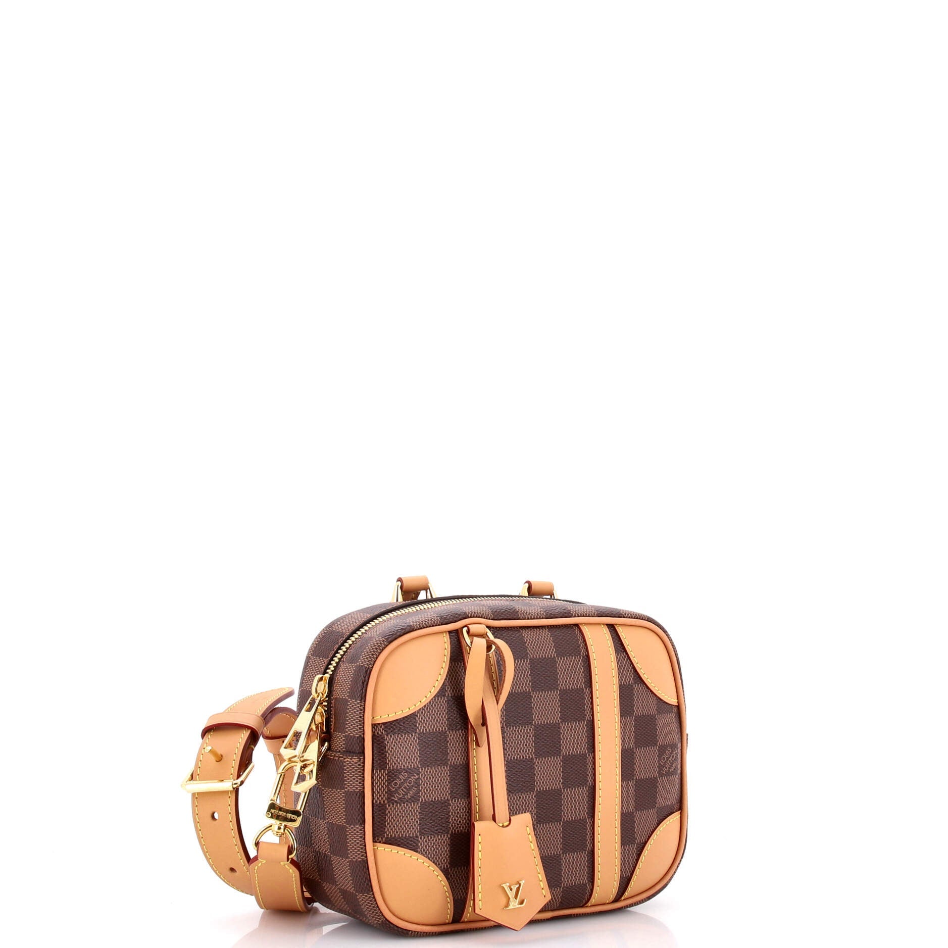 Valisette Souple Handbag Damier with Leather BB