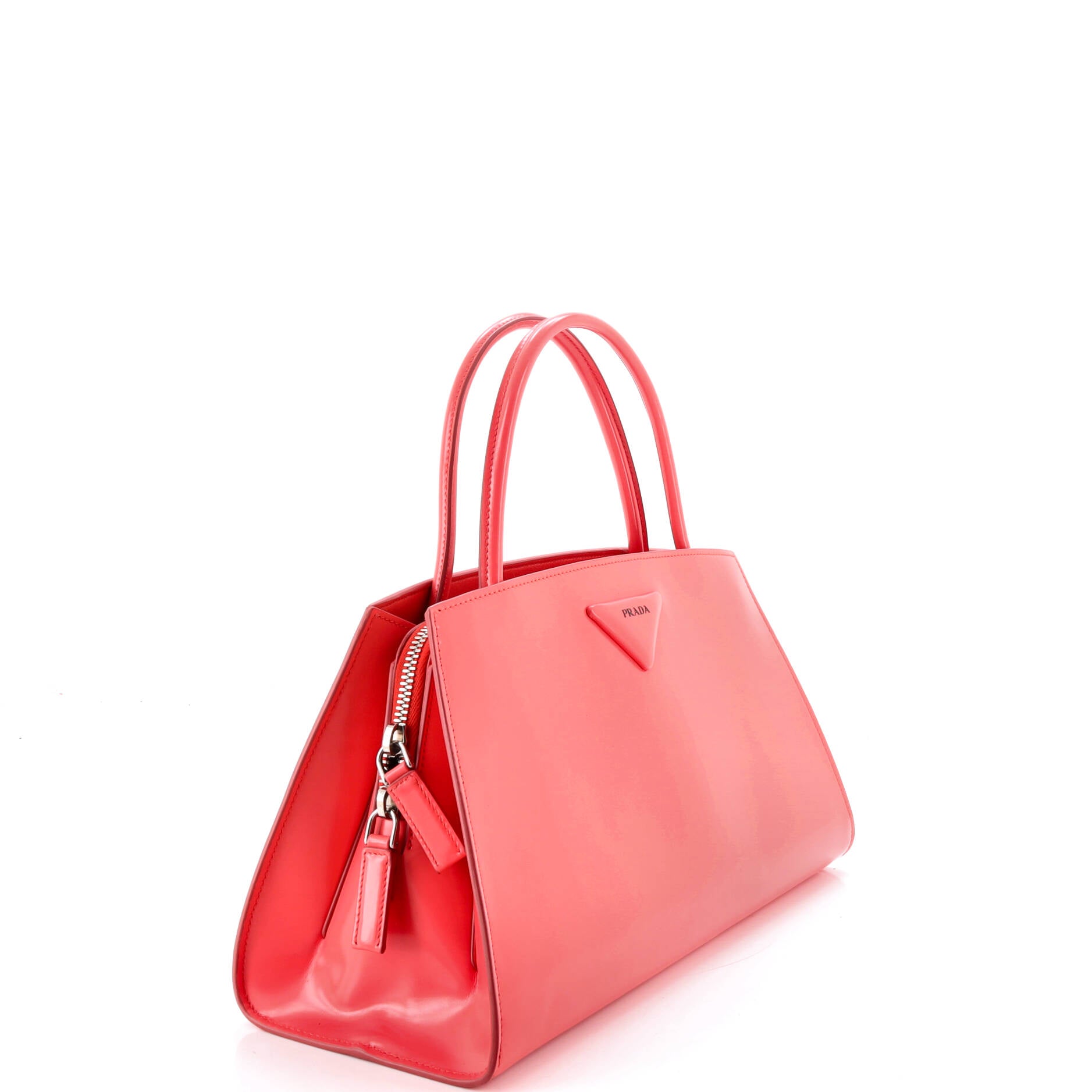 Architectural Top Handle Bag Spazzolato Leather Large