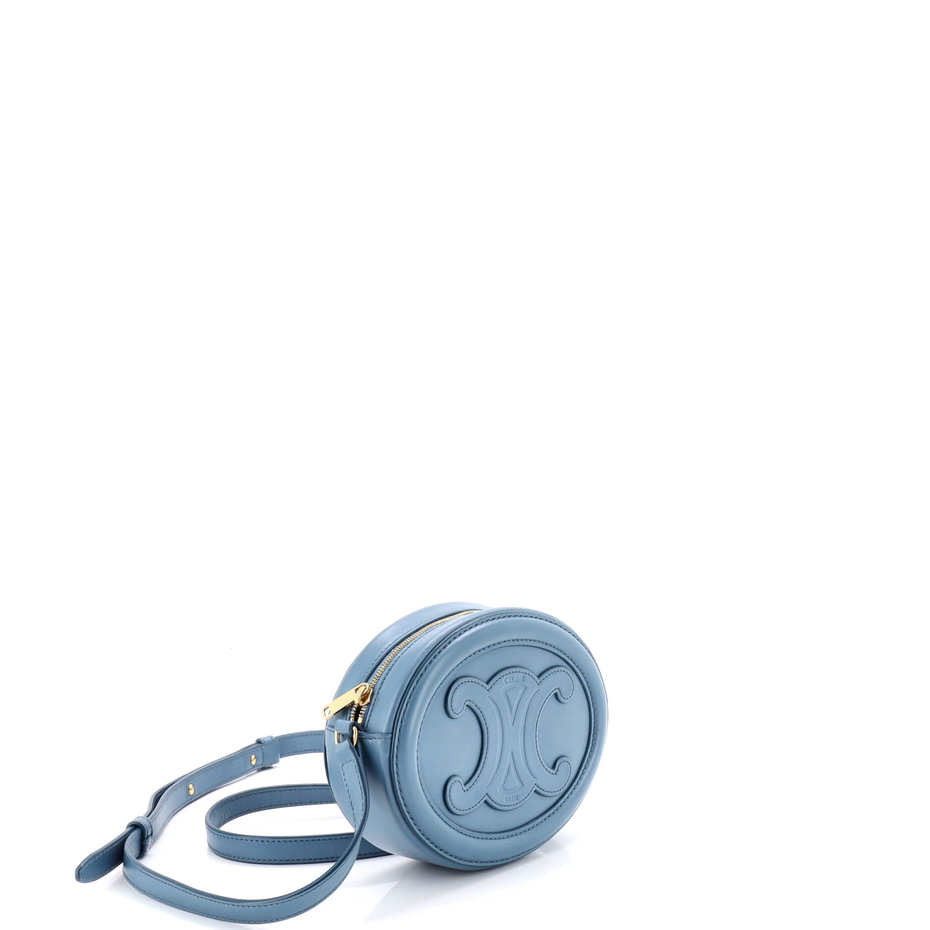 Triomphe Oval Crossbody Bag Leather Mini