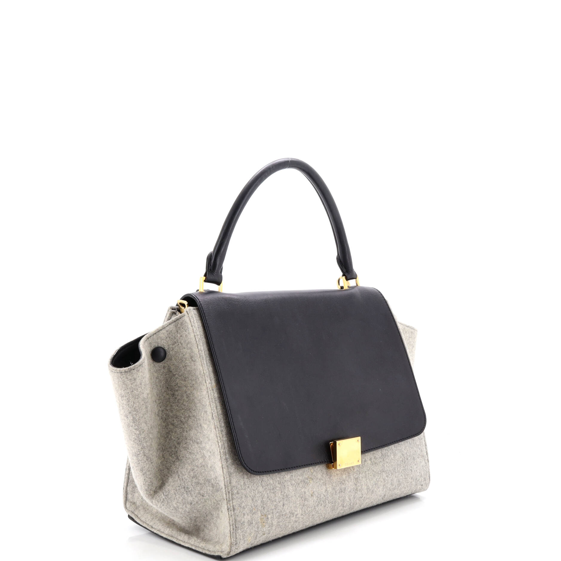 Trapeze Bag Leather and Felt Medium