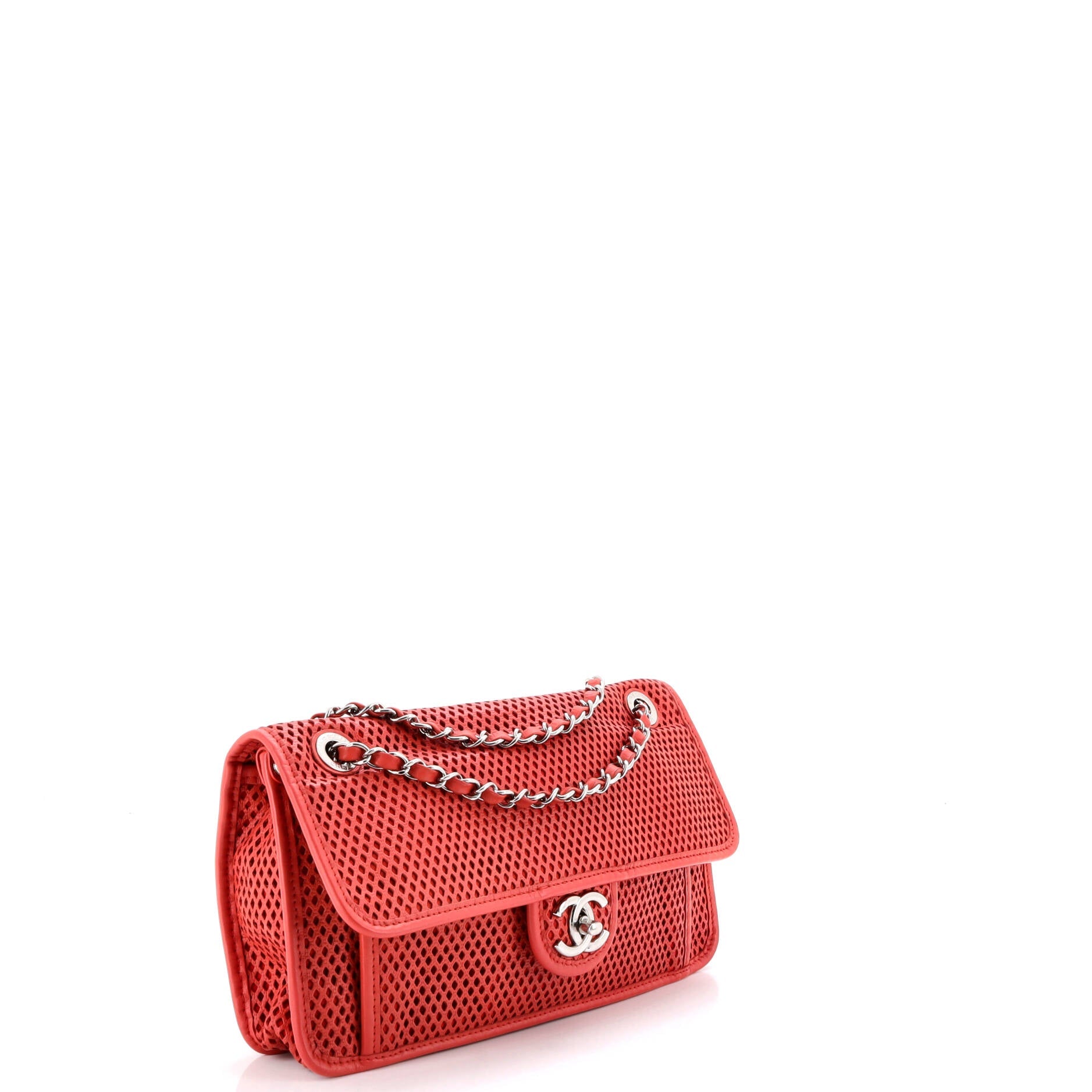 Up In The Air Flap Bag Perforated Leather Medium