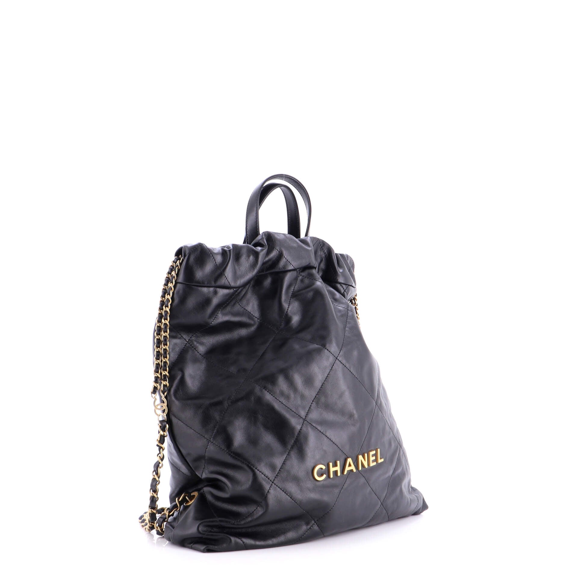 22 Chain Backpack Quilted Calfskin Large