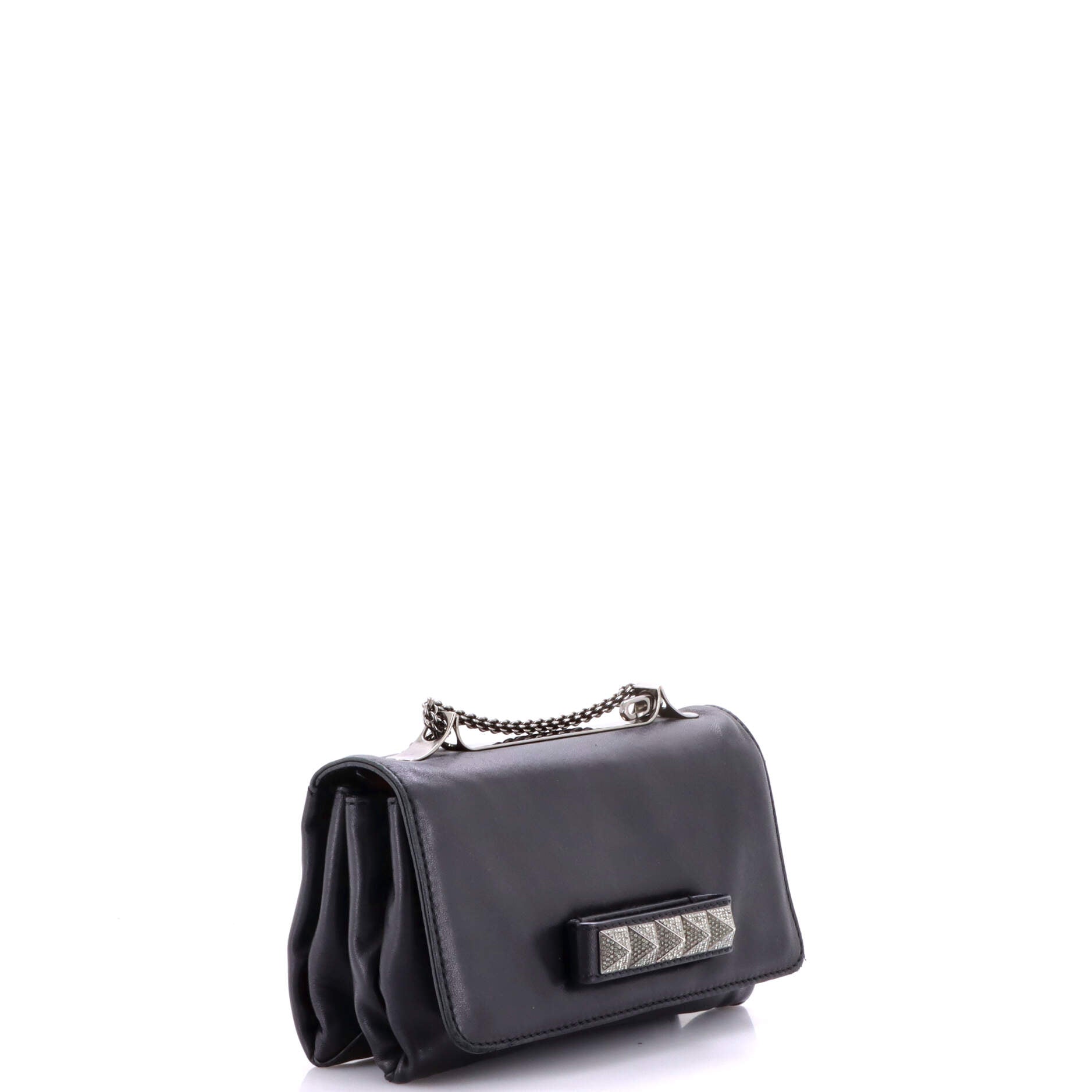 Va Va Voom Clutch Crystal Studs Leather Medium