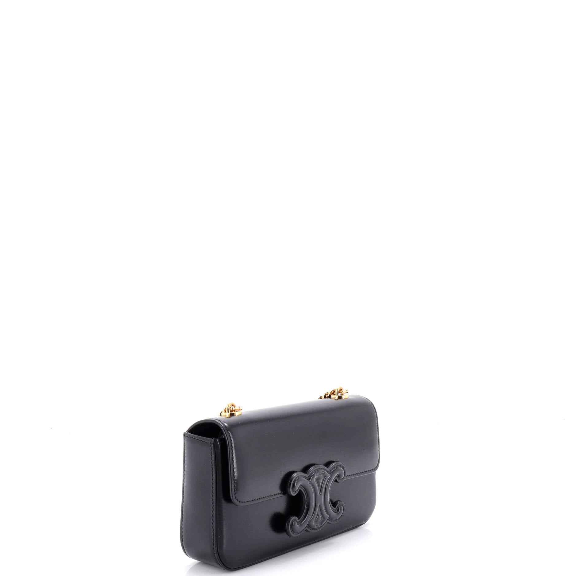 Triomphe Chain Shoulder Bag Leather Small