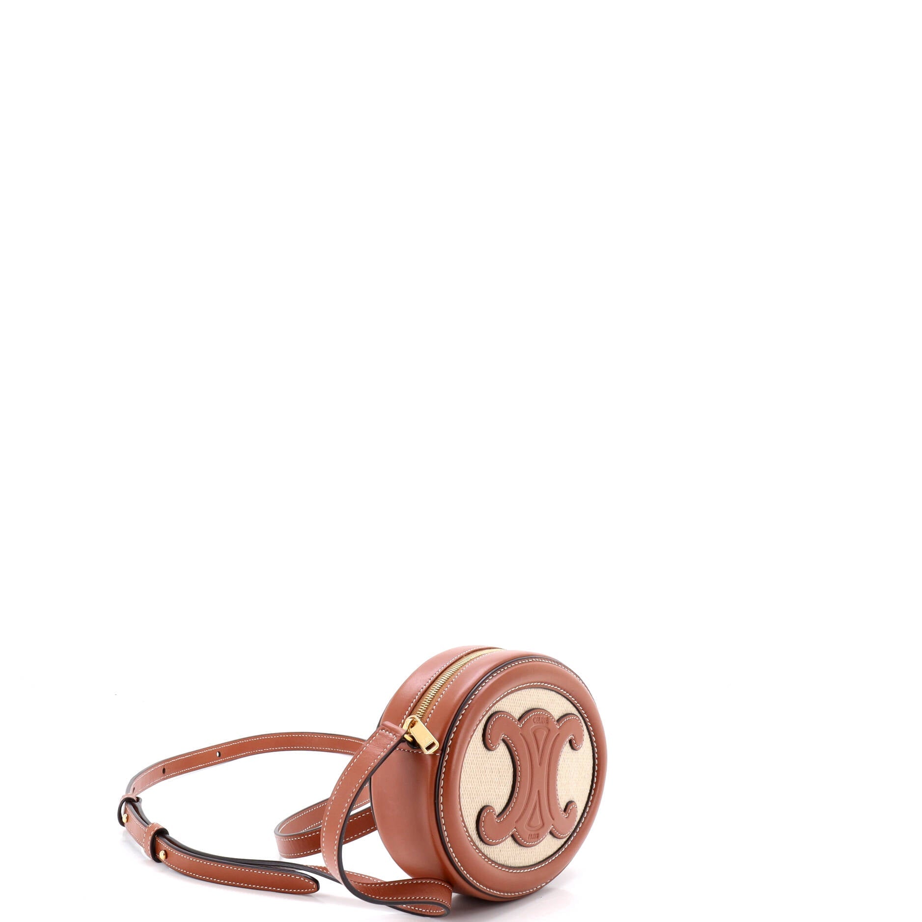 Triomphe Oval Crossbody Bag Canvas and Leather