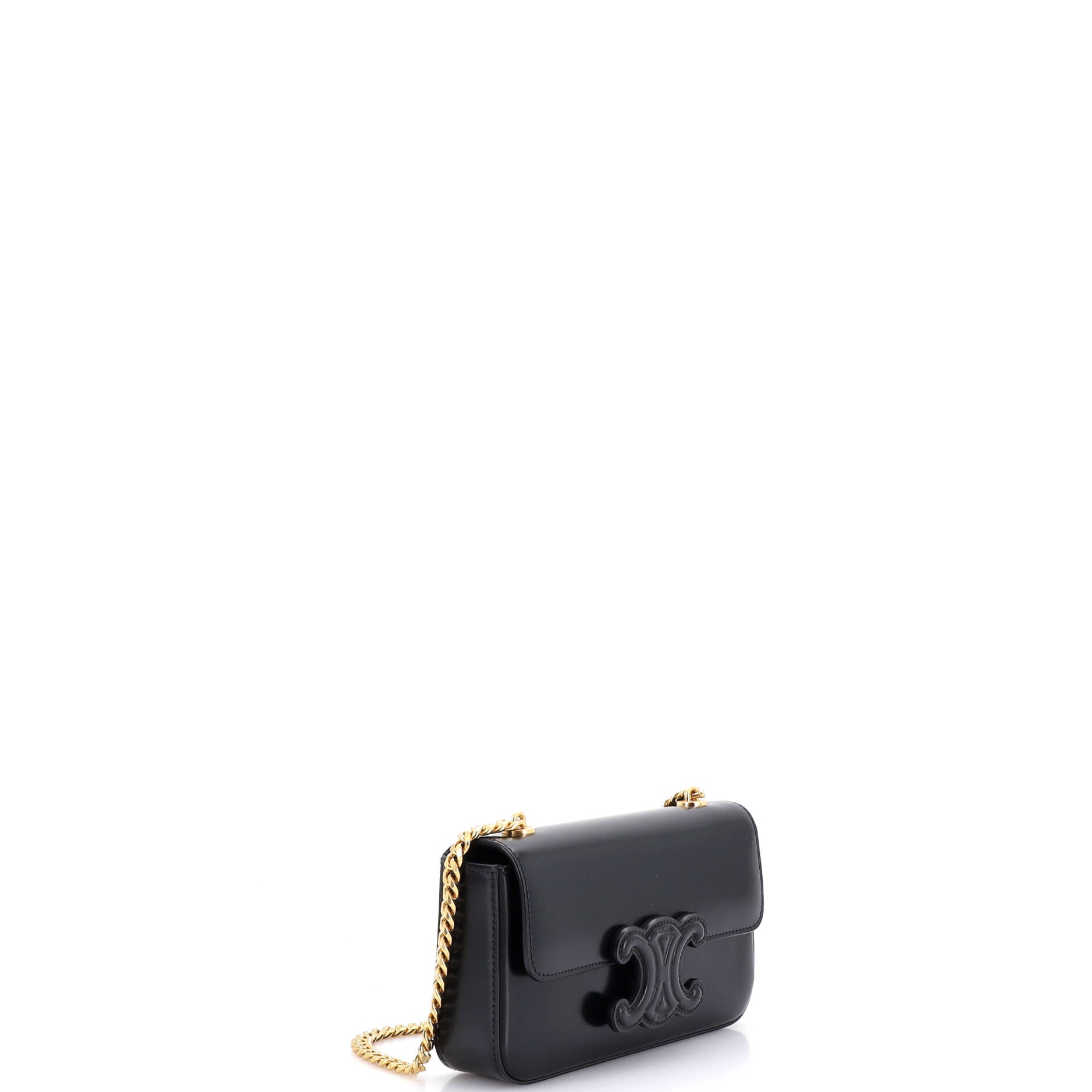 Triomphe Chain Shoulder Bag Leather Small