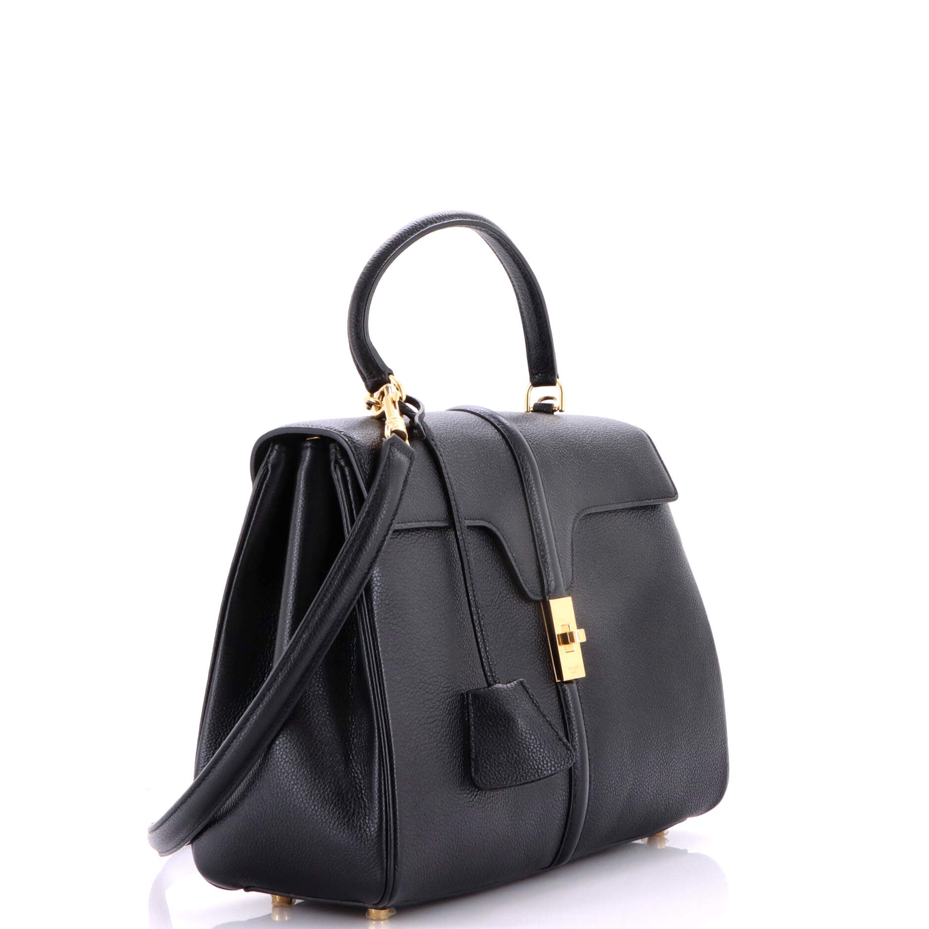 16 Top Handle Bag Grained Calfskin Medium