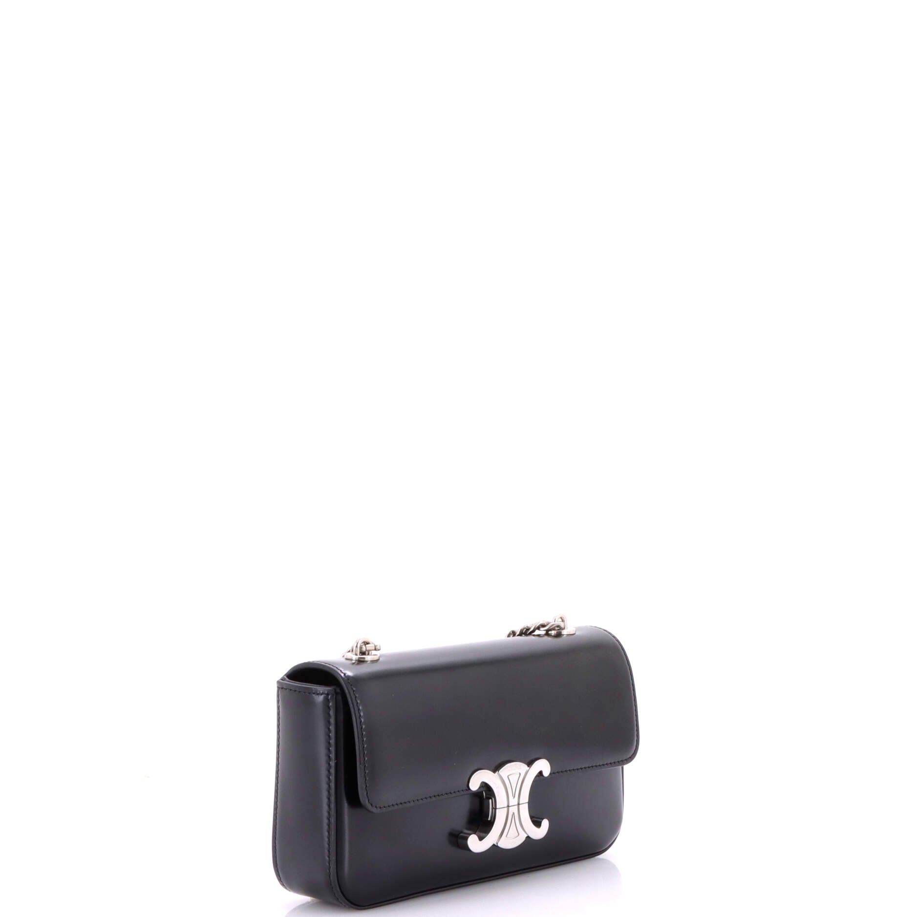 Triomphe Chain Shoulder Bag Leather Small