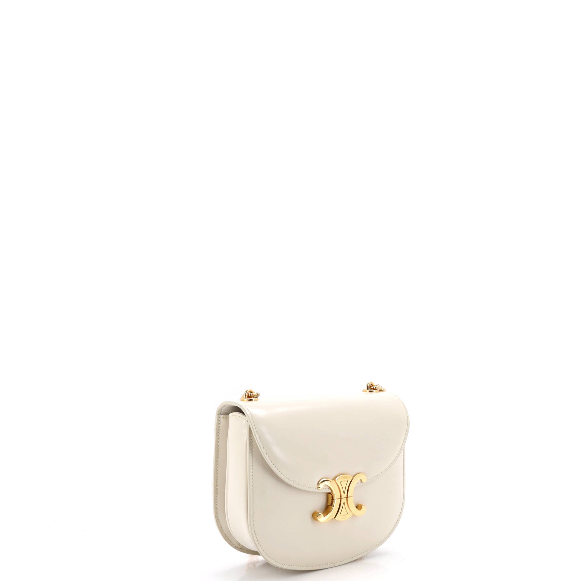 Triomphe Besace Clea Chain Flap Bag Leather