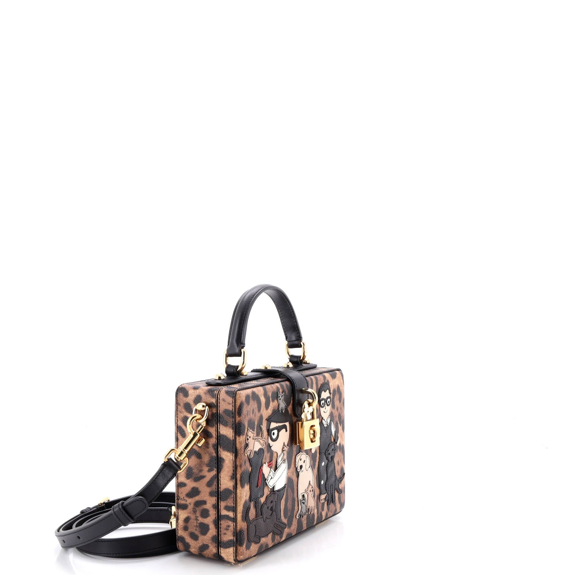 Treasure Box Bag Patchwork Saffiano Leather Small