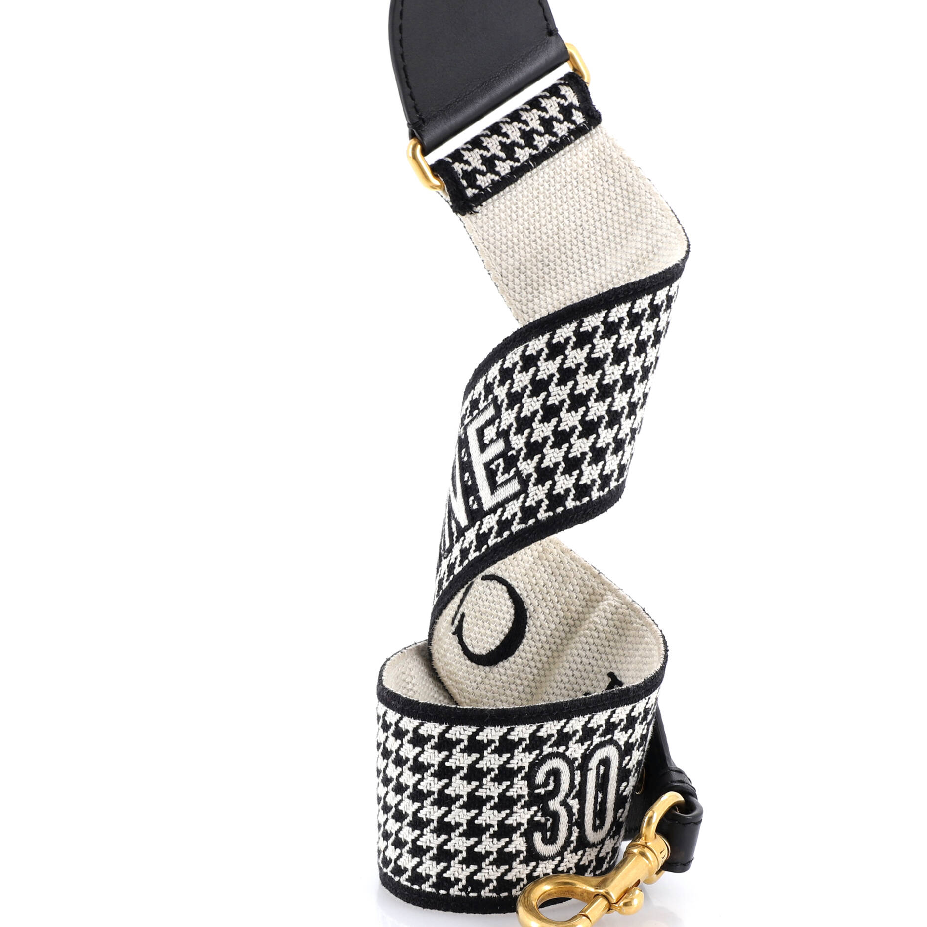 30 Montaigne Shoulder Strap Houndstooth Canvas