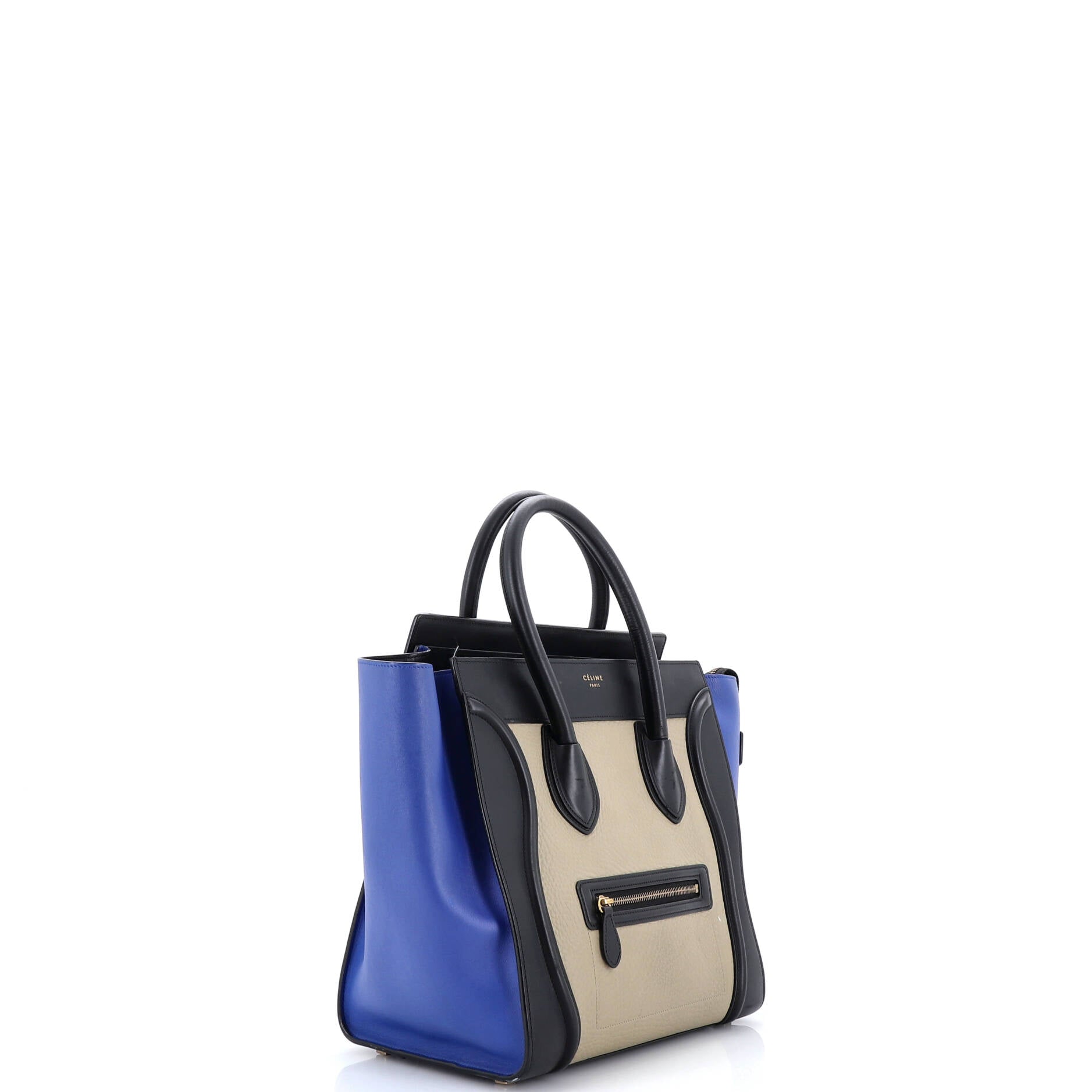 Tricolor Luggage Bag Leather Mini