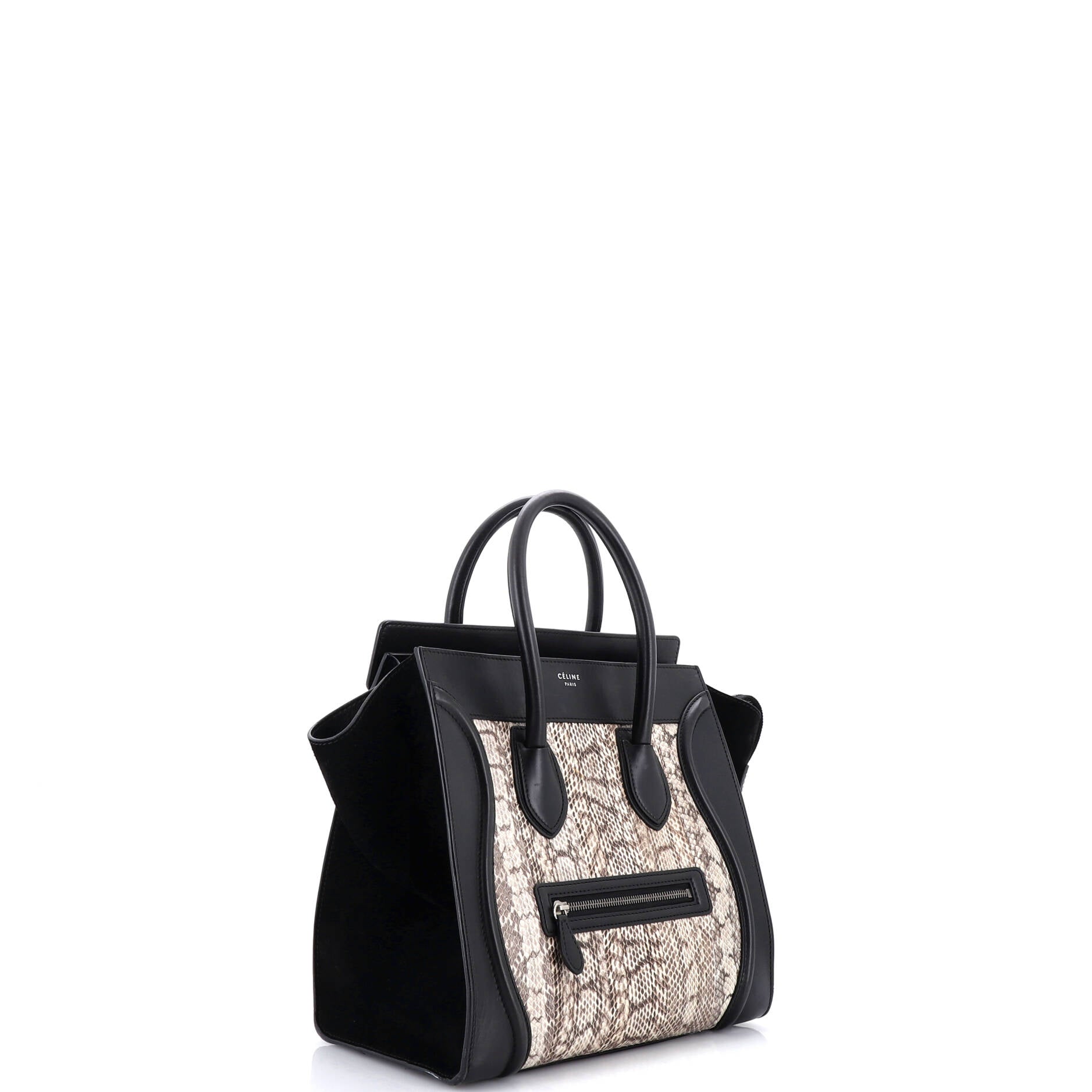 Luggage Bag Python and Leather Mini
