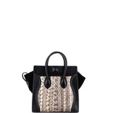Luggage Bag Python and Leather Mini