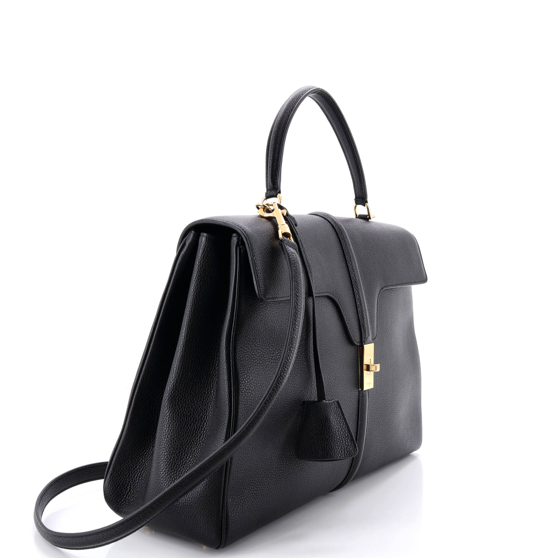 16 Top Handle Bag Grained Calfskin Medium