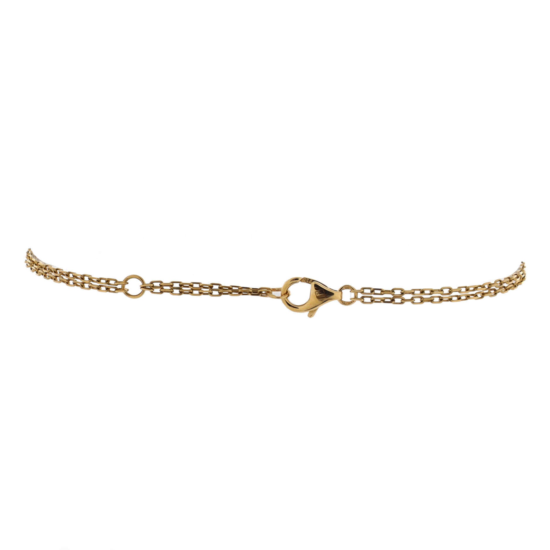 2 Diamonds Love Bracelet 18K Yellow Gold with Diamonds