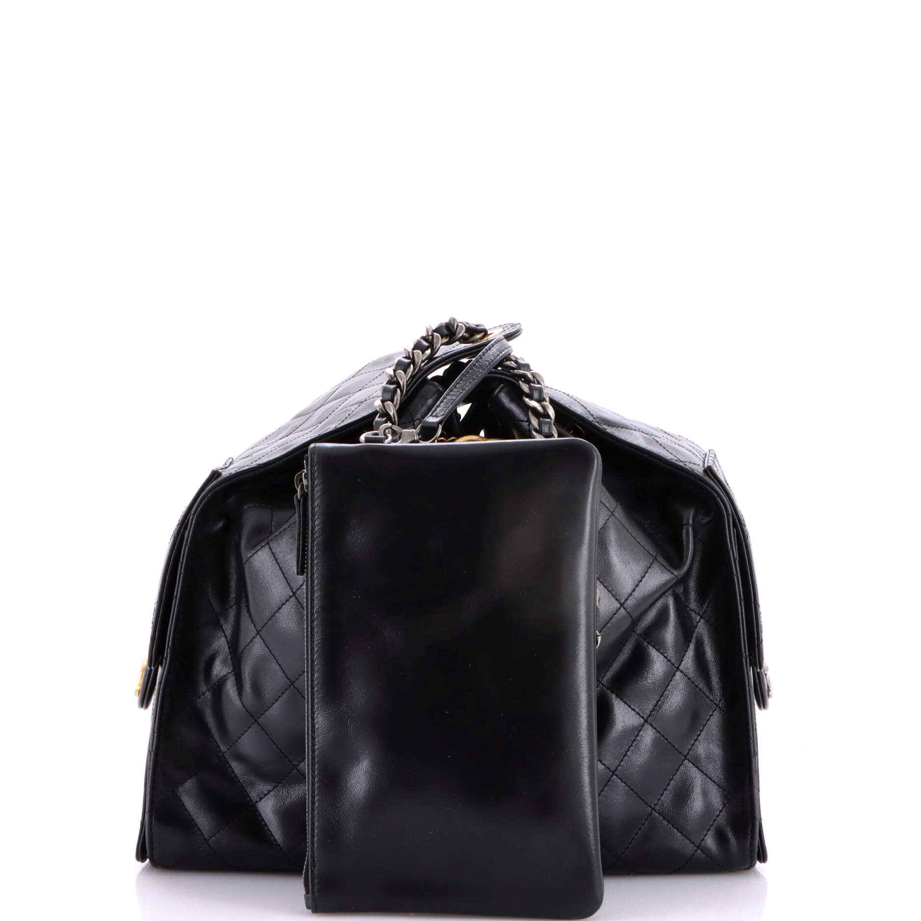 25 Hobo Bag Quilted Shiny Crumpled Calfskin Medium