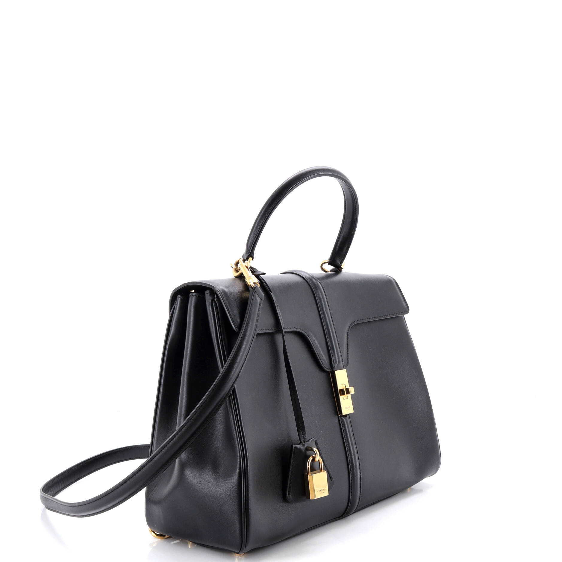 16 Top Handle Bag Grained Calfskin Medium