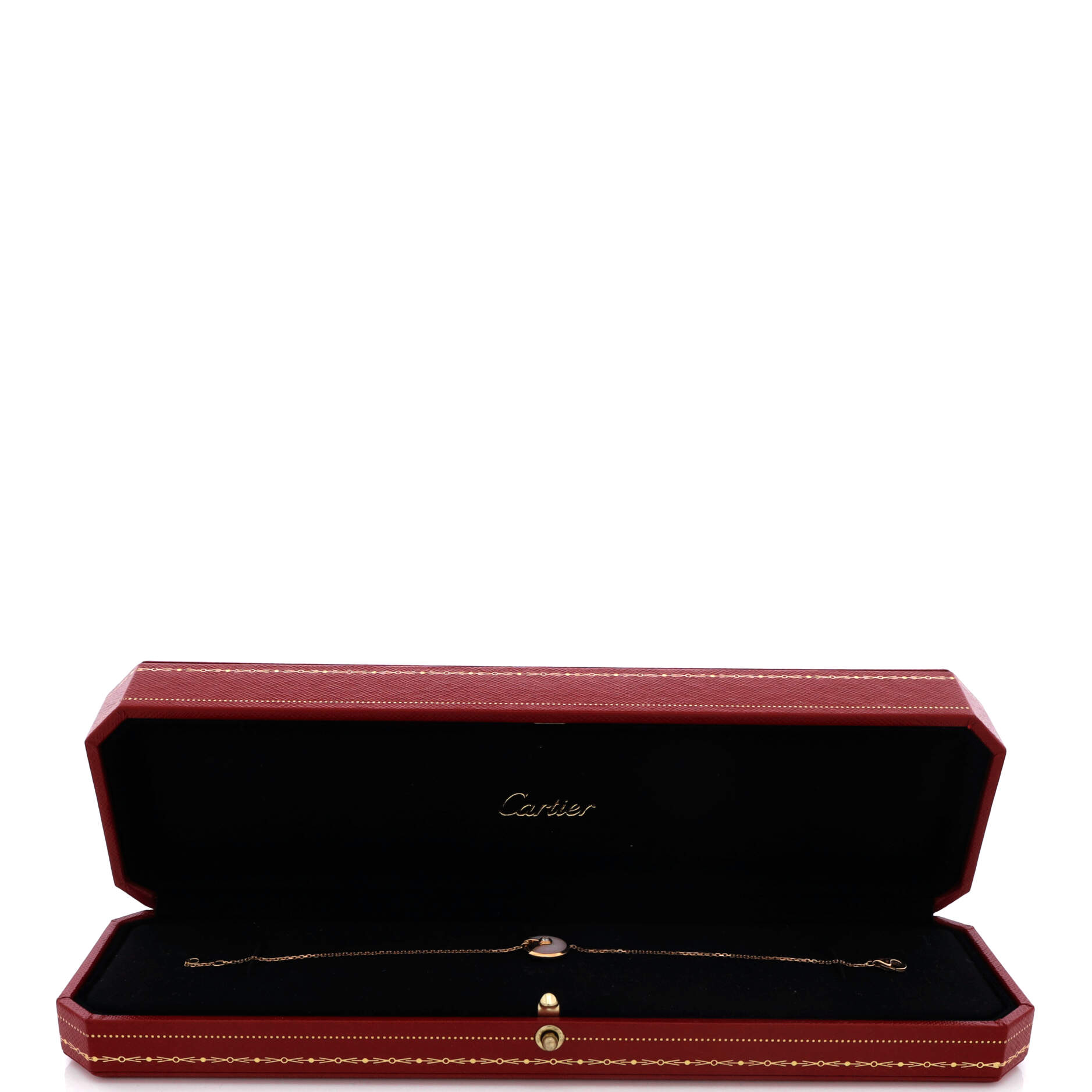 Amulette de Cartier Bracelet 18K Rose Gold with Diamond and Pink Opal XS