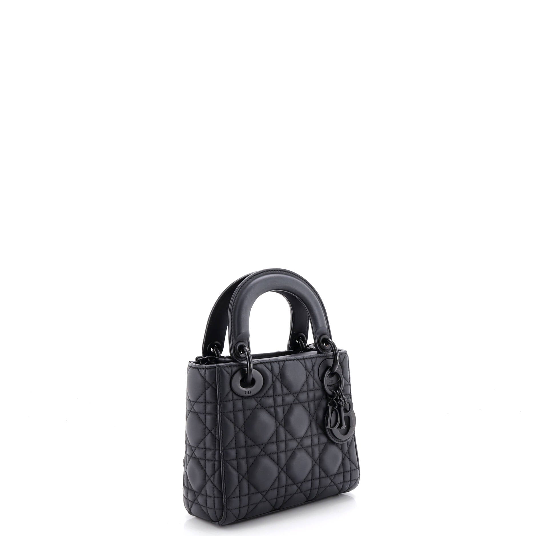 Ultra Matte Lady Dior Chain Bag Cannage Quilt Calfskin Mini