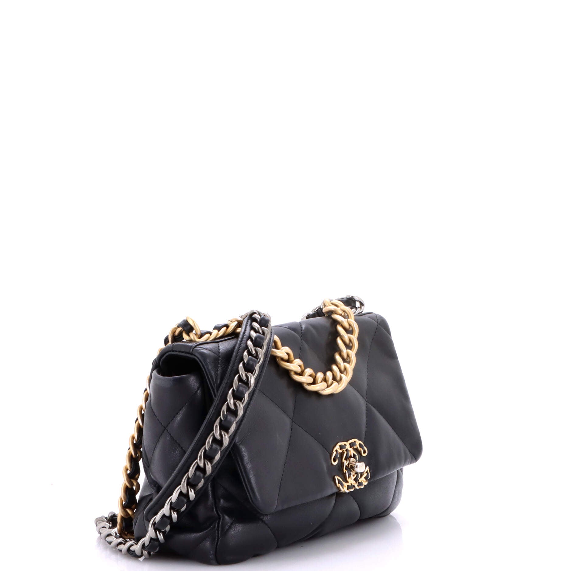 19 Flap Bag Quilted Leather Medium