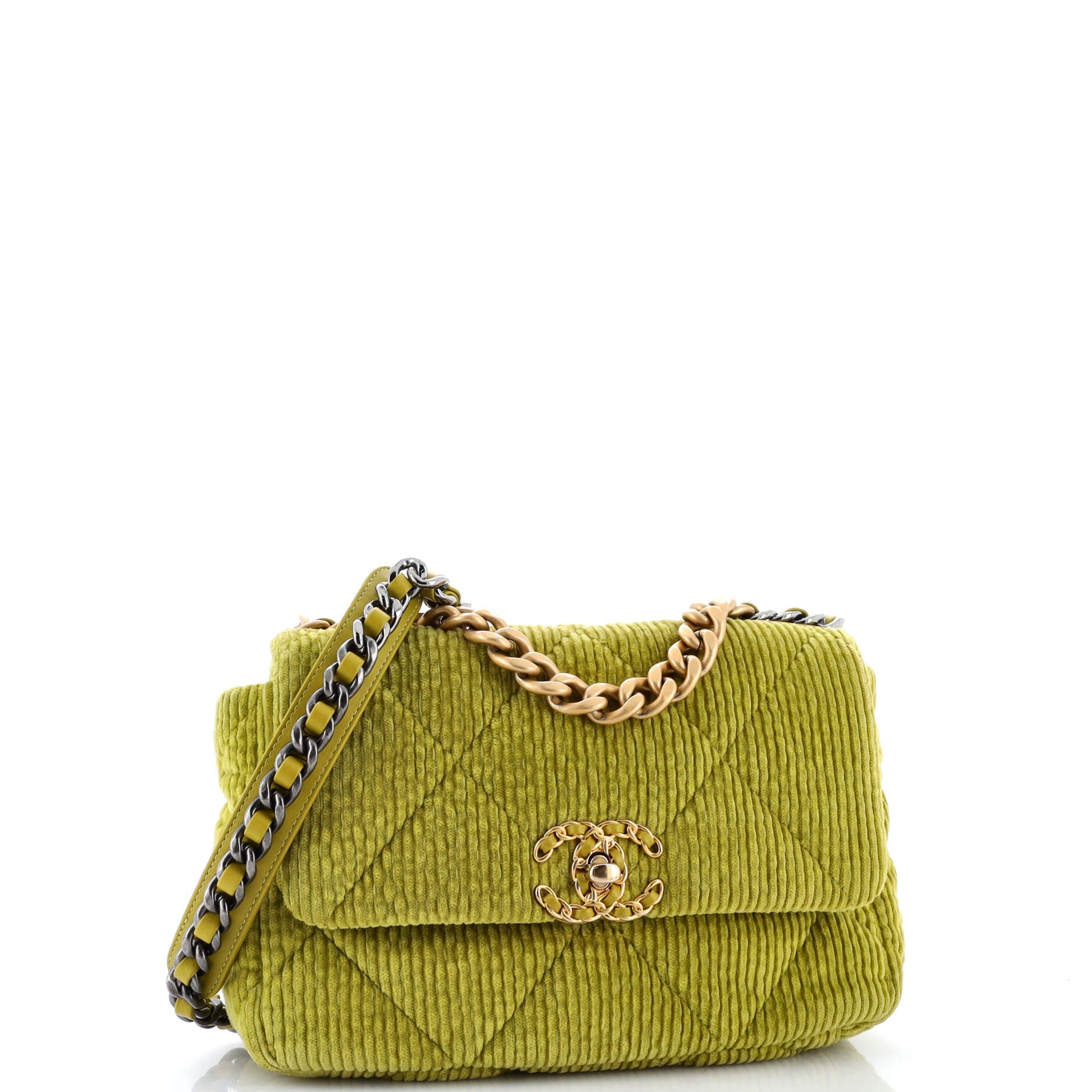 19 Flap Bag Quilted Corduroy Medium