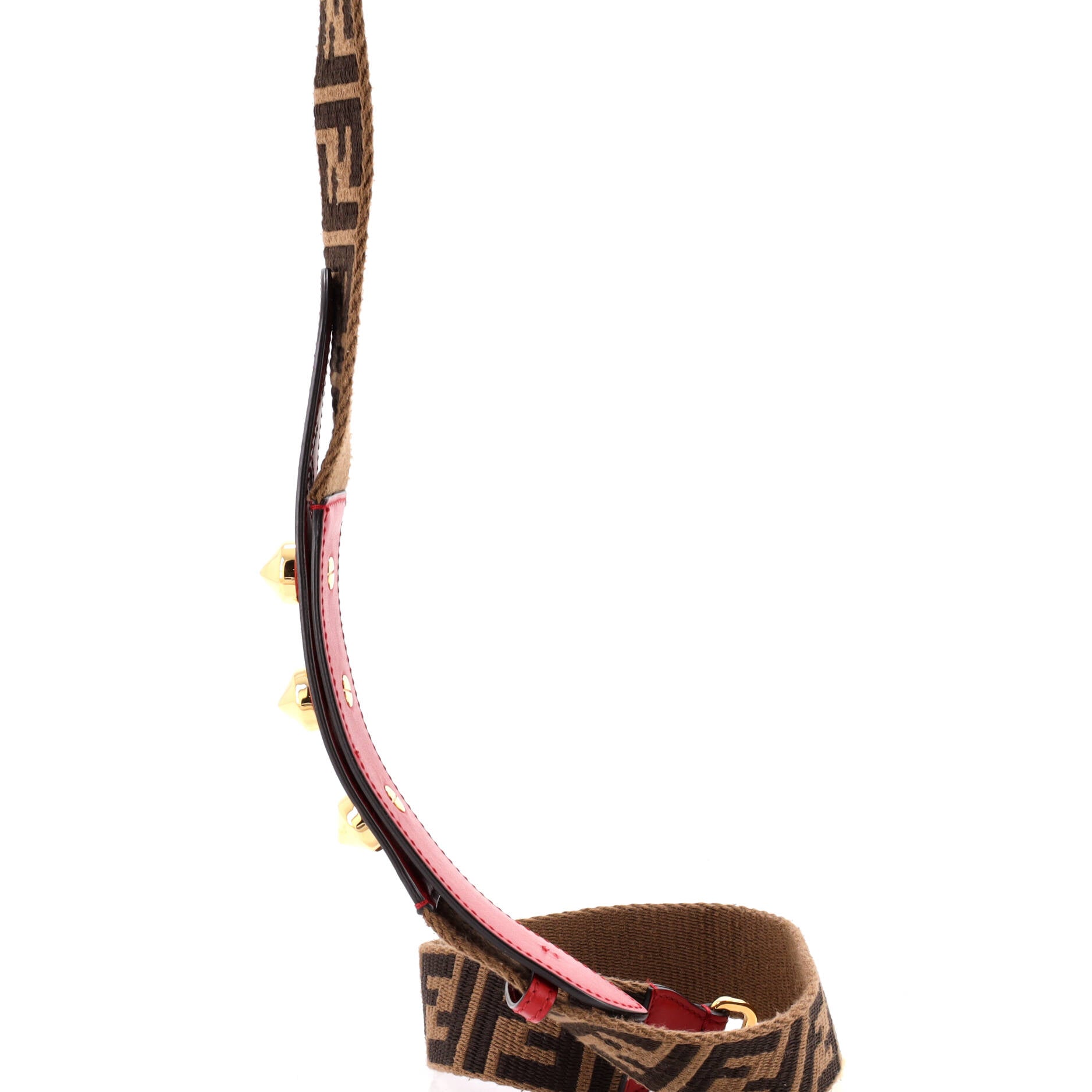 Adjustable Shoulder Strap Zucca Canvas with Studded Leather