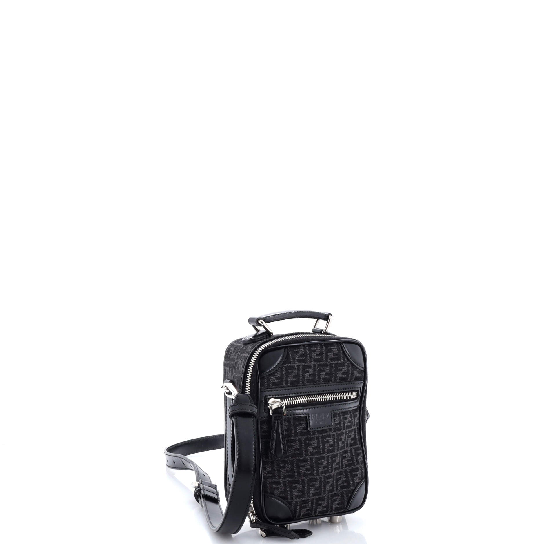 Trolley Crossbody Bag Recycled Fabric Jacquard Mini