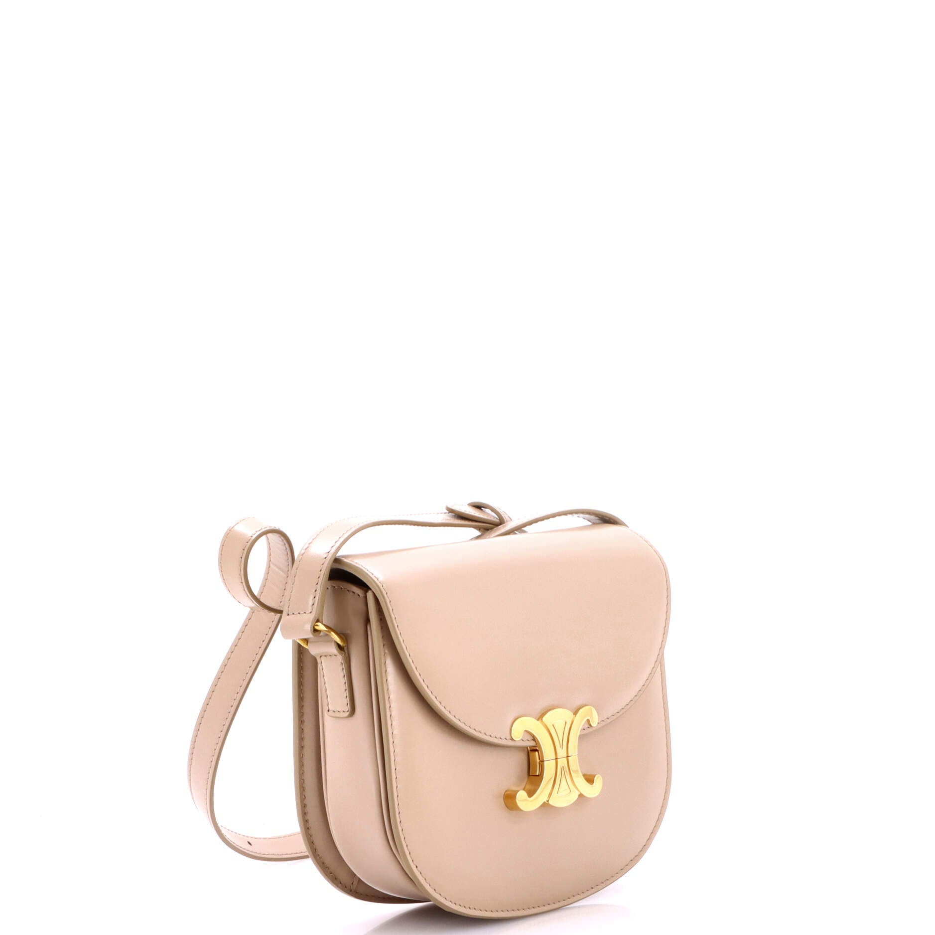 Triomphe Besace Clea Flap Bag Leather