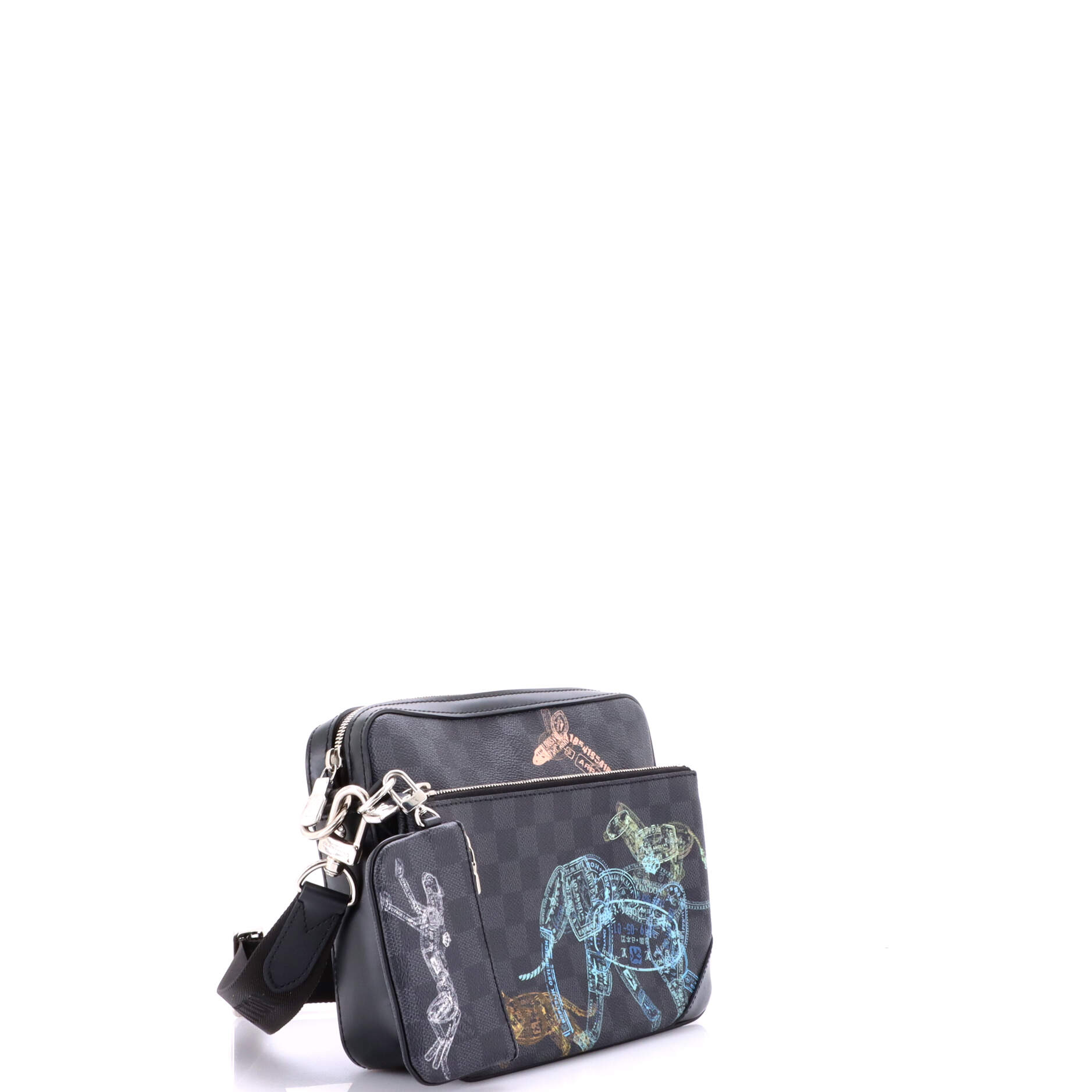 Trio Messenger Bag Limited Edition Wild Animals Damier Graphite