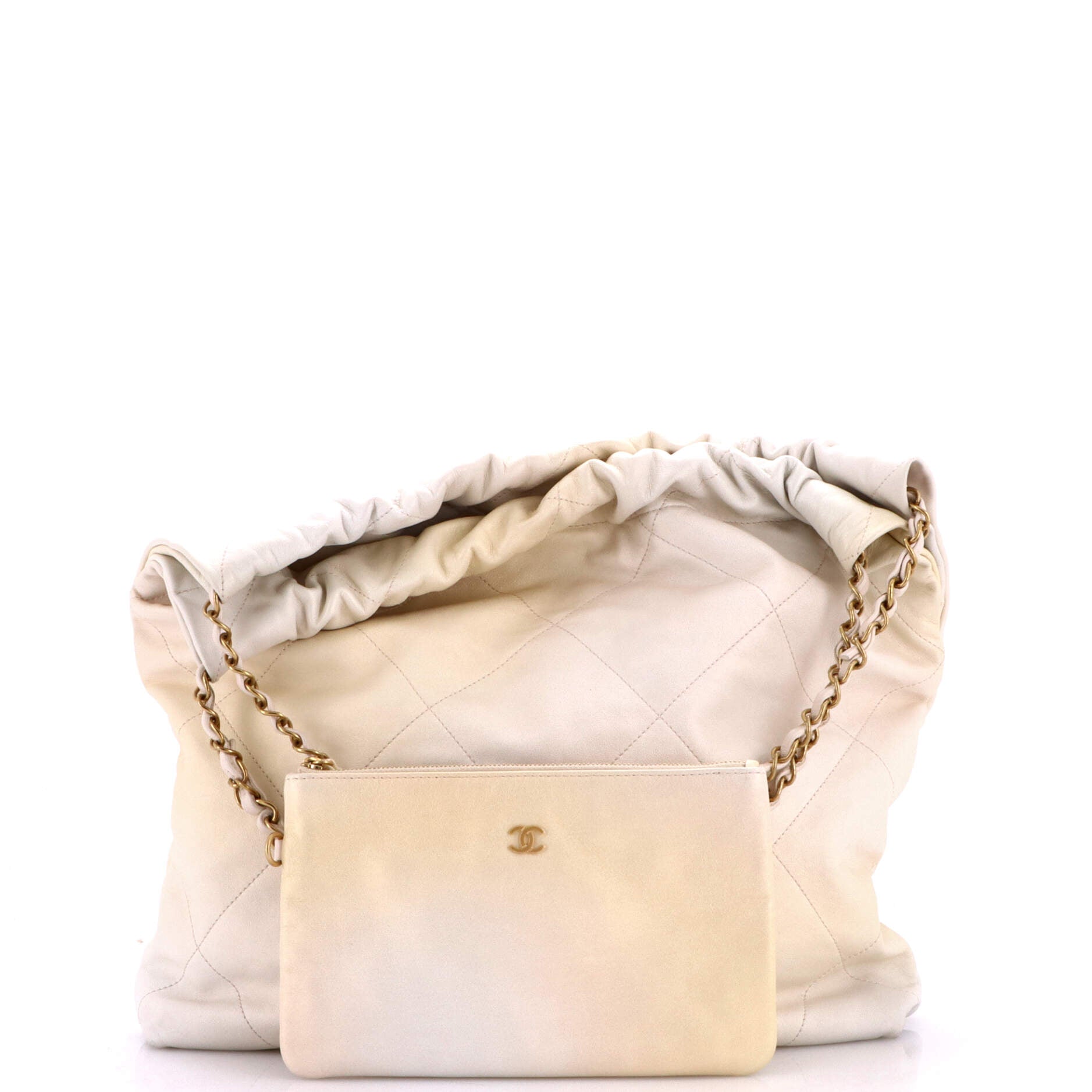 22 Chain Hobo Quilted Ombre Leather Medium