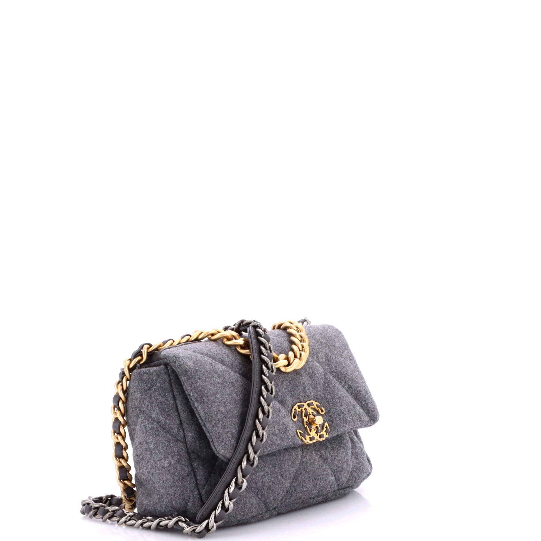 19 Flap Bag Quilted Wool Medium