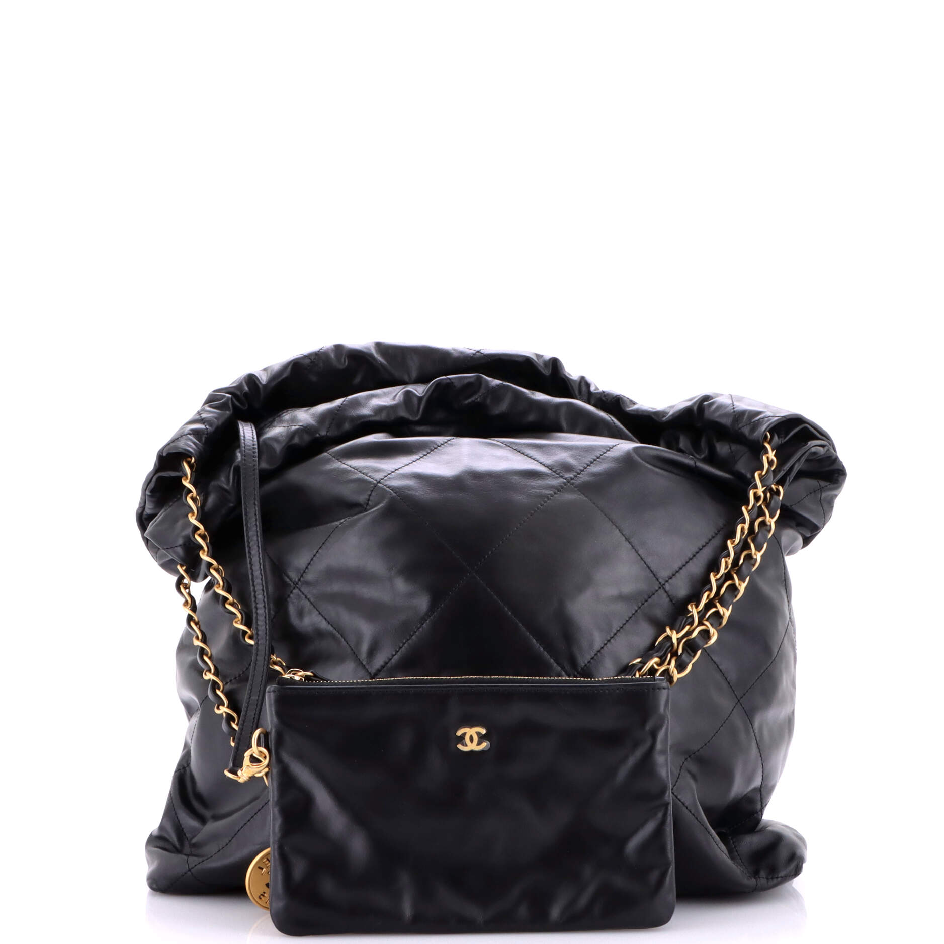 22 Chain Hobo Quilted Calfskin Large