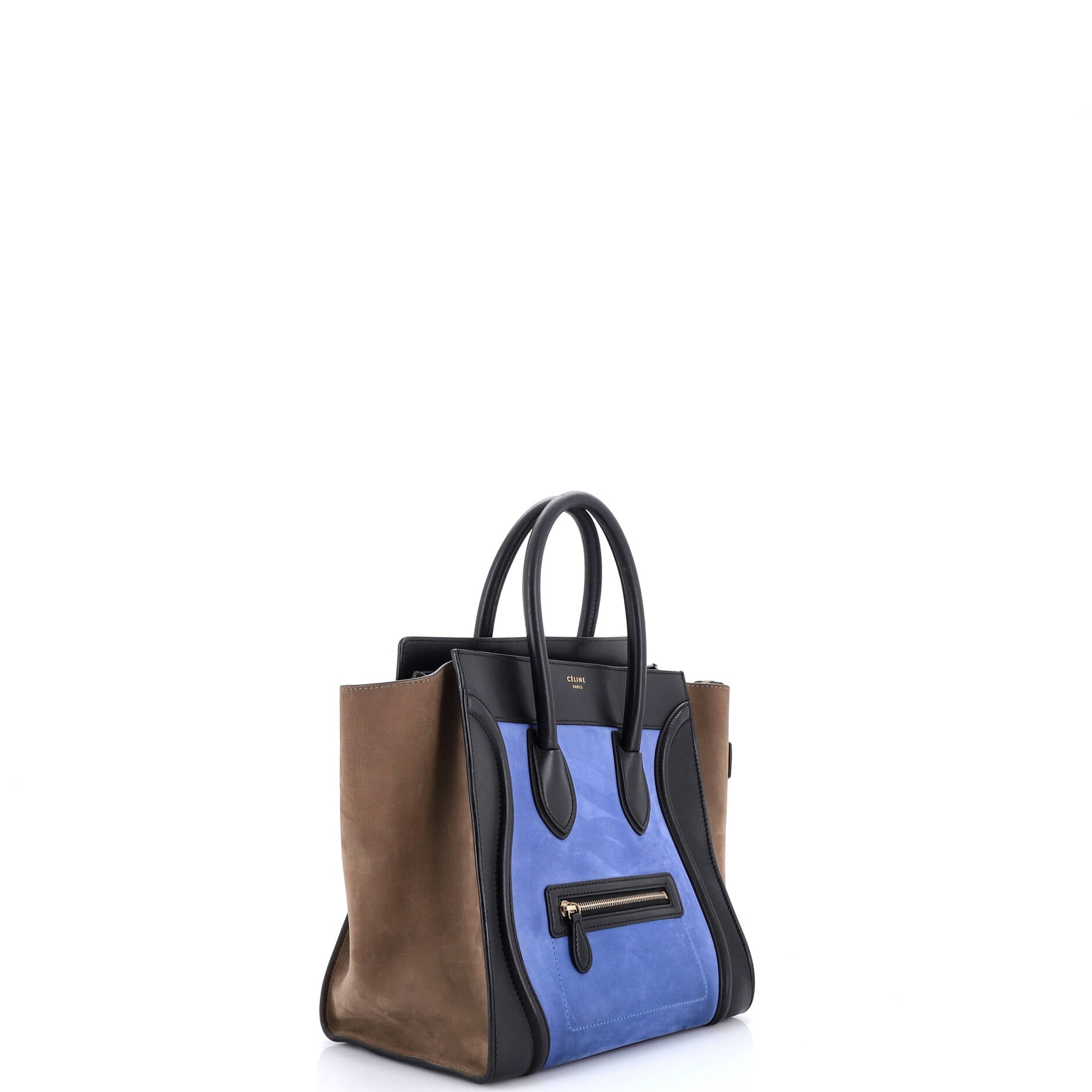 Tricolor Luggage Bag Leather Mini