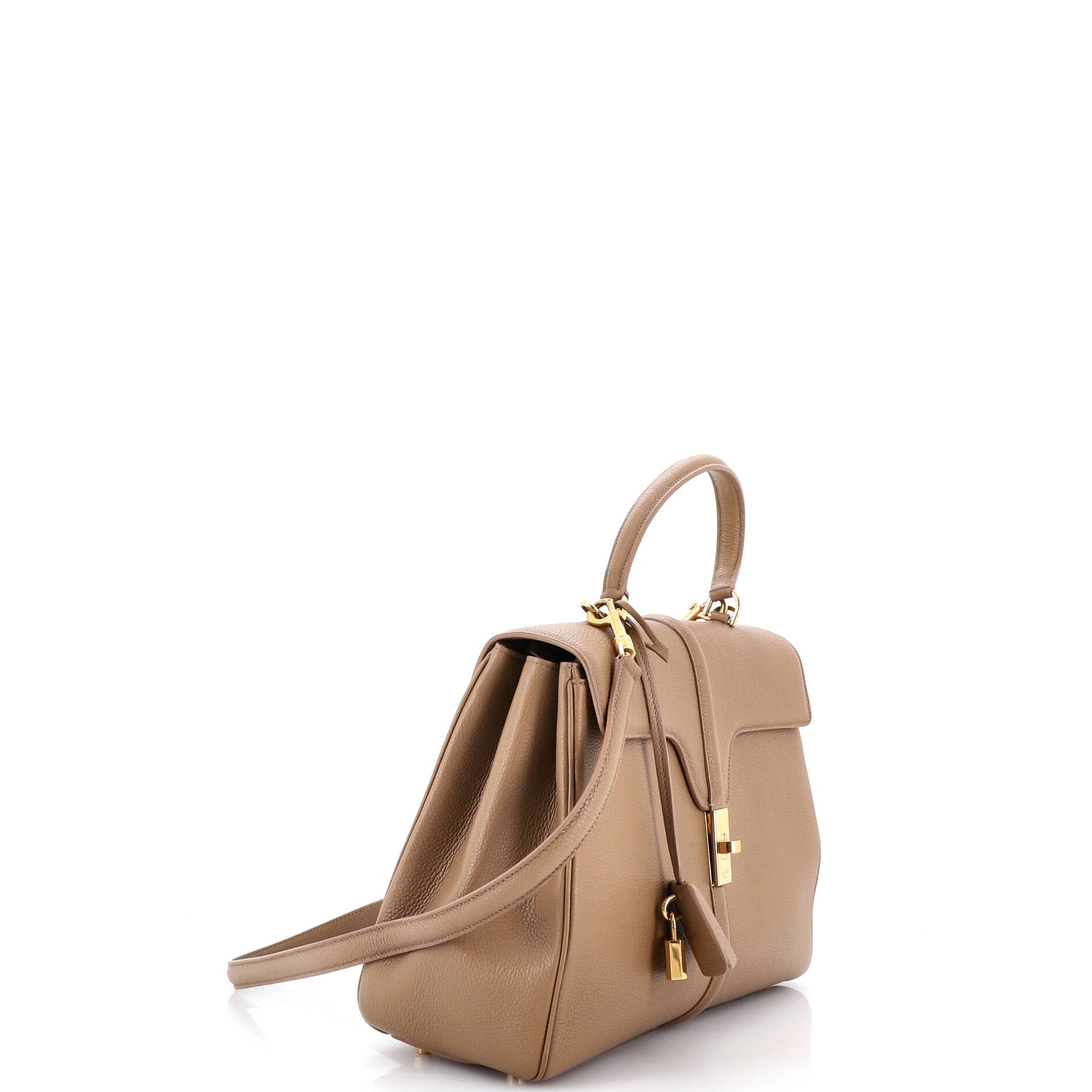 16 Top Handle Bag Grained Calfskin Medium